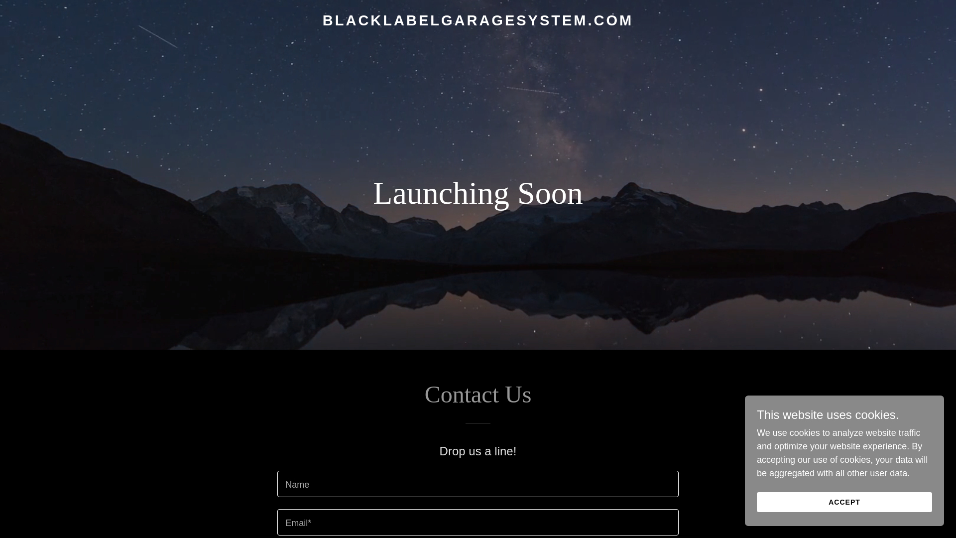 website screenshot of https://blacklabelgaragesystem.com/