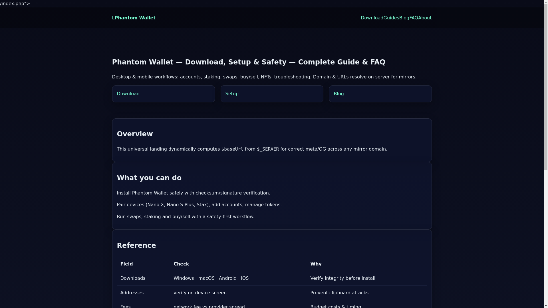 website screenshot of https://download-phantom.io/