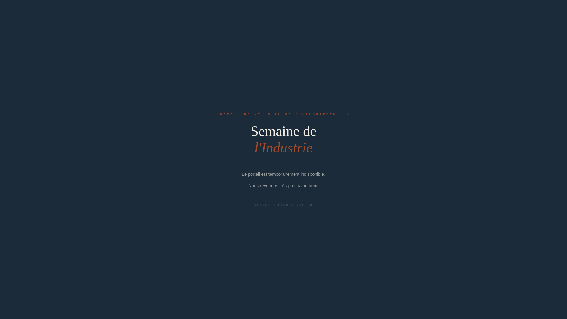 website screenshot of https://semainedelindustrie.fr