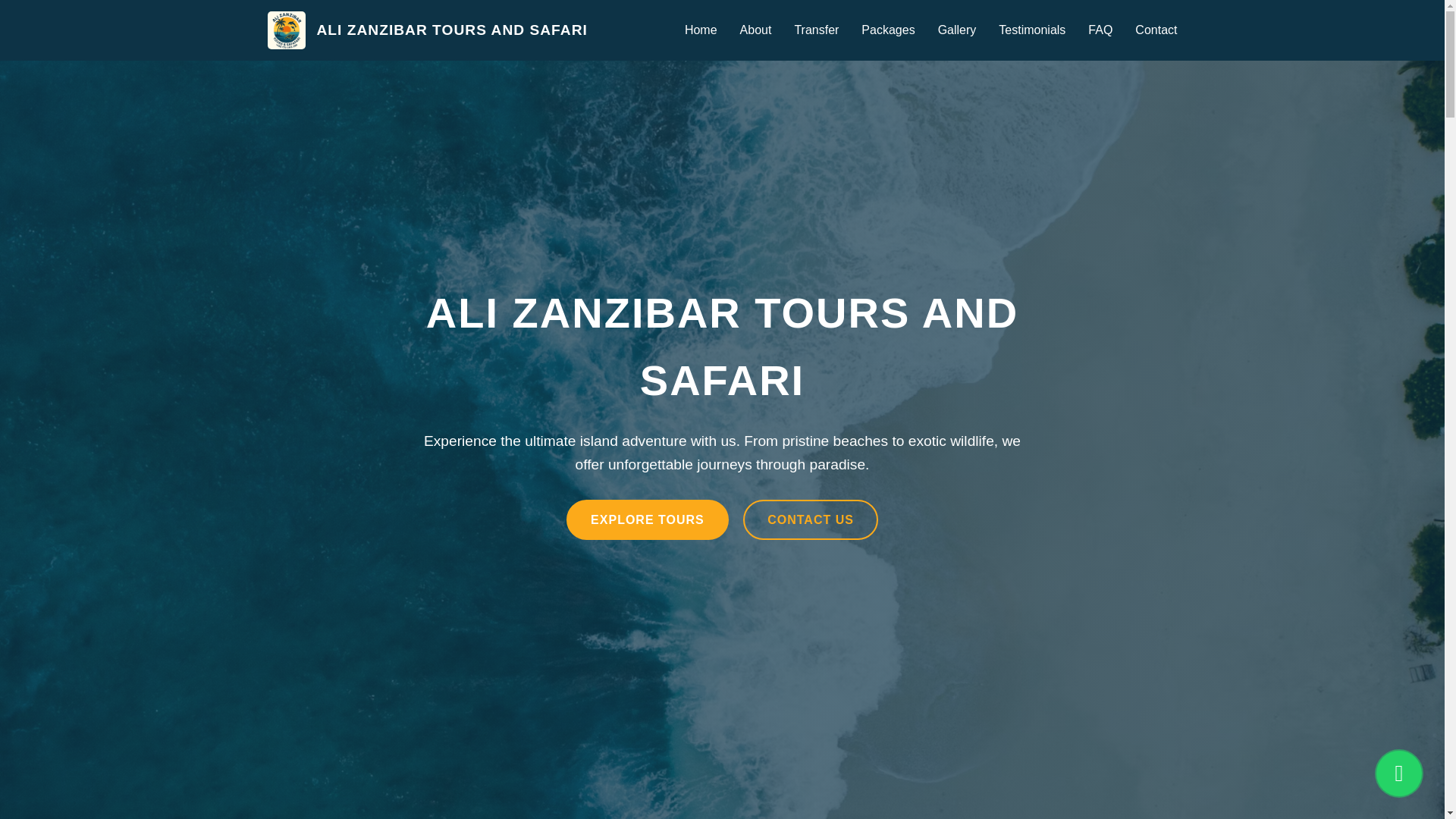 website screenshot of https://alizanzibartourssafari.com/