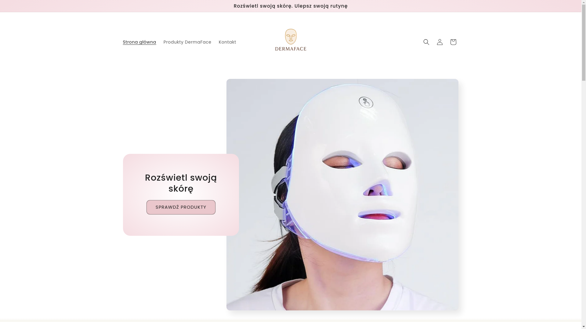 website screenshot of https://dermaface.pl/