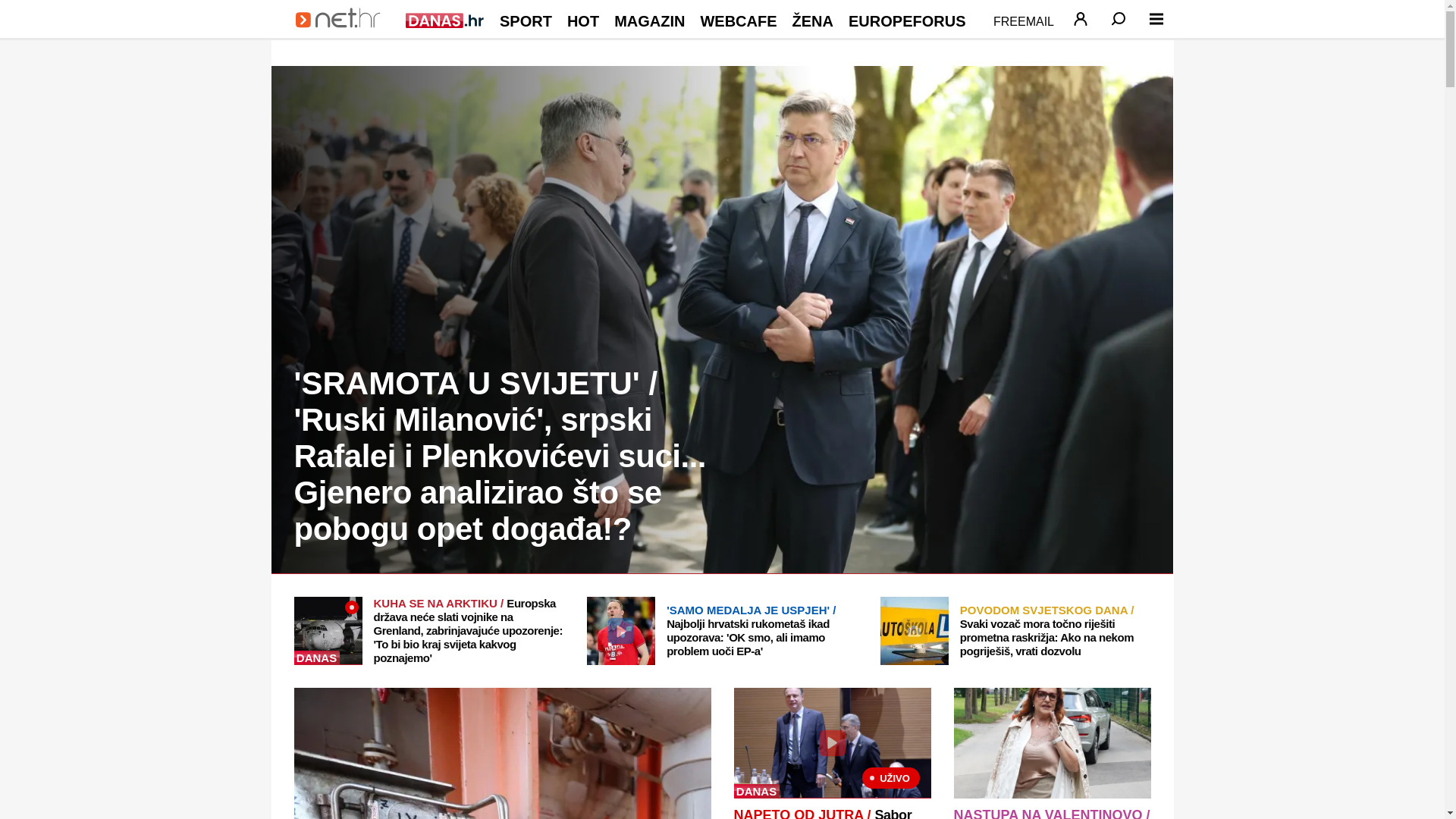 website screenshot of https://net.hr/