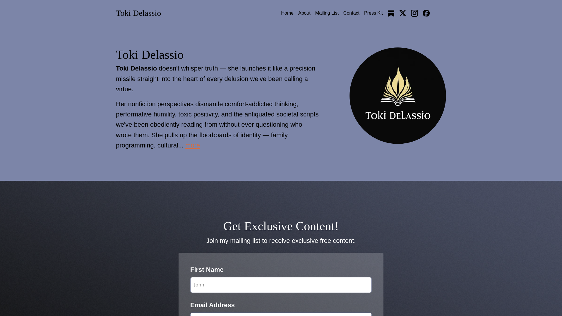 website screenshot of https://tokidelassio.com/