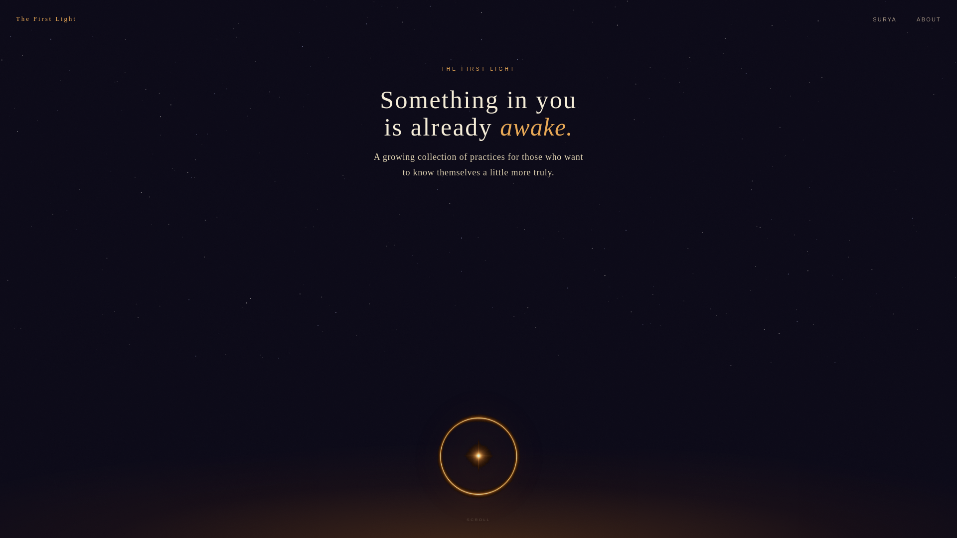 website screenshot of https://thefirstlight.studio