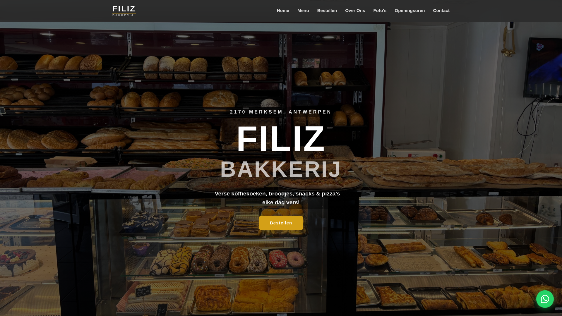 website screenshot of https://filizbakkerij.be/
