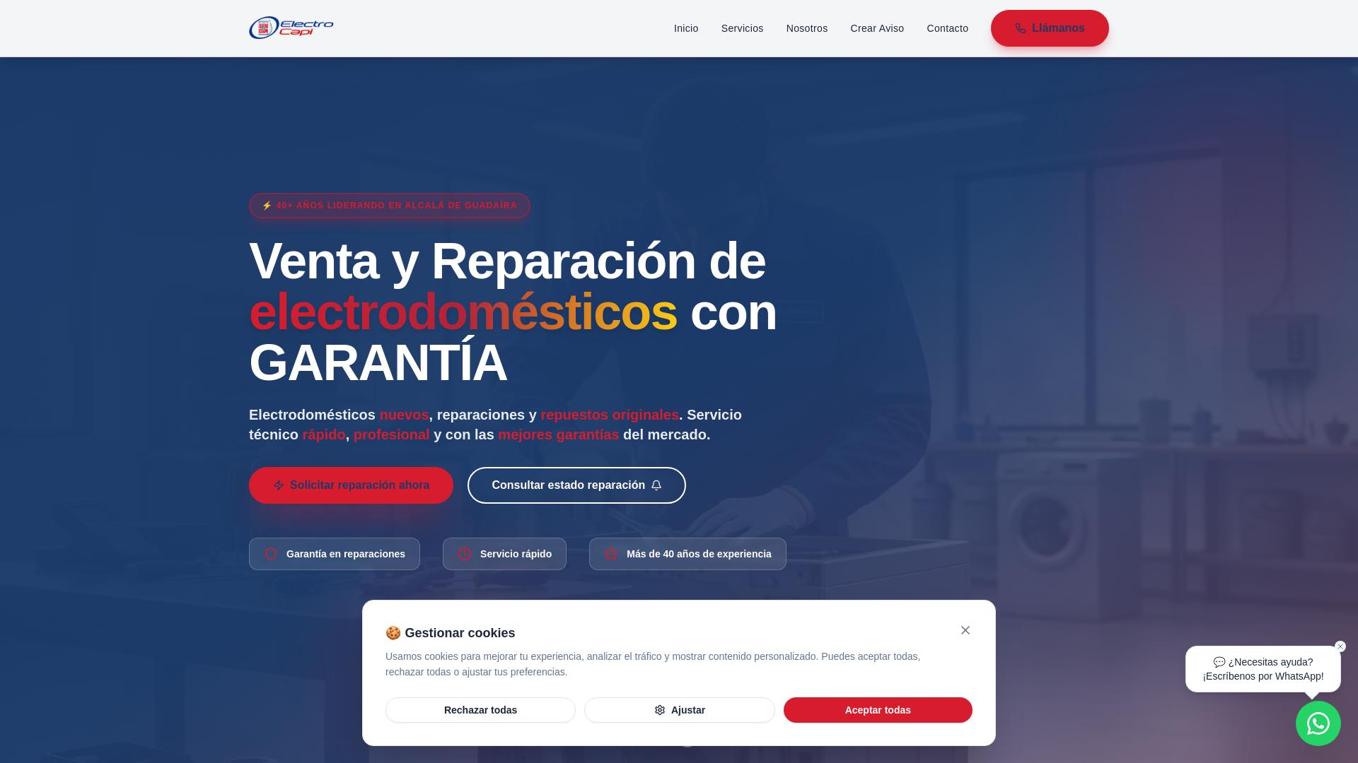 website screenshot of https://electrocapi.online/