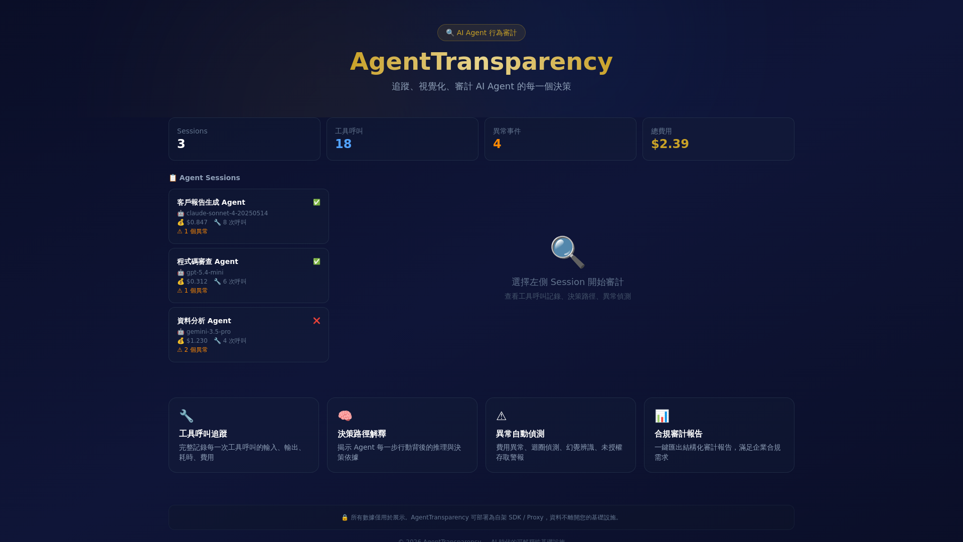 website screenshot of https://agent-transparency.pages.dev/