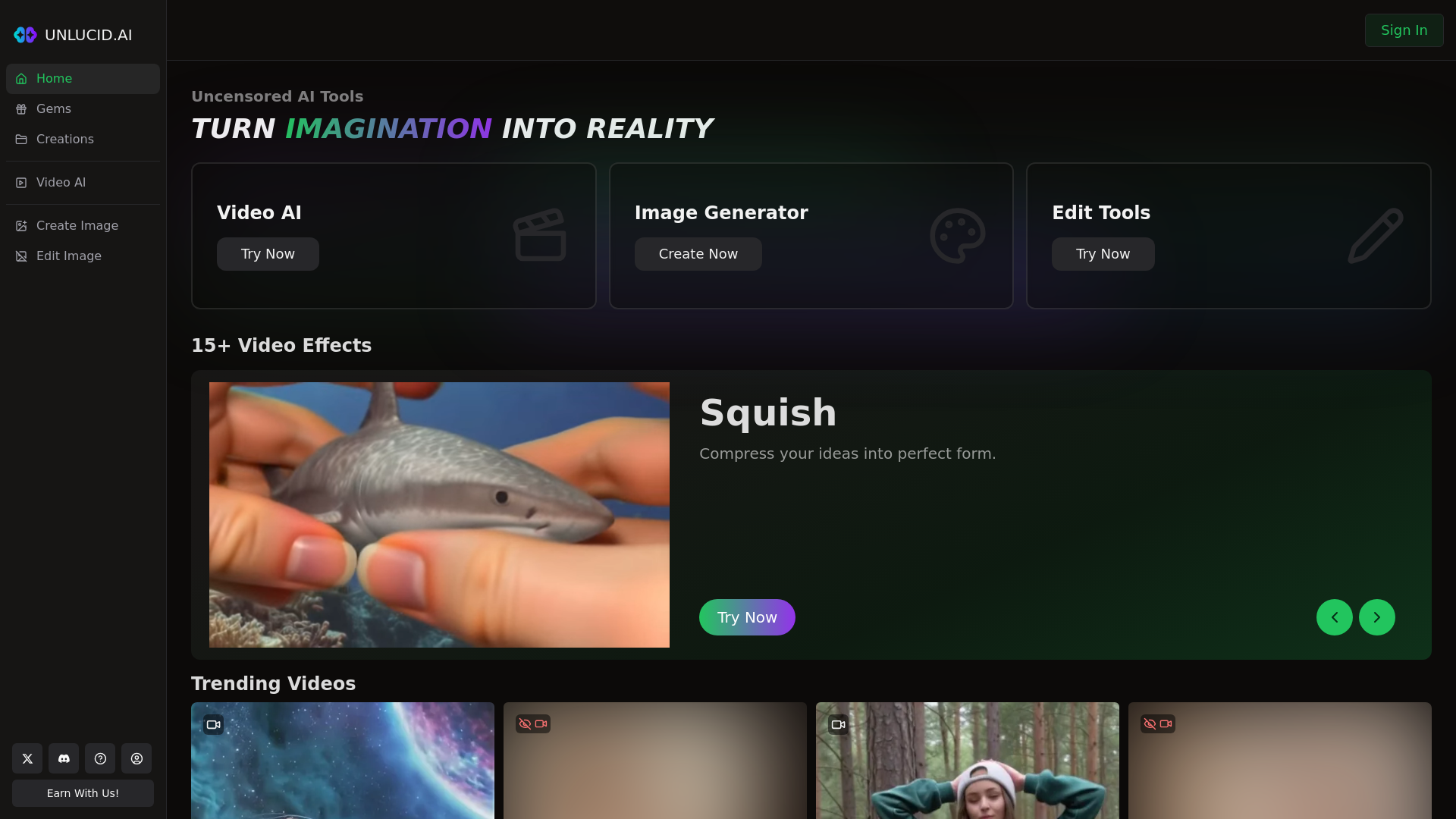 website screenshot of https://unlucid.ai/r/kex9debu