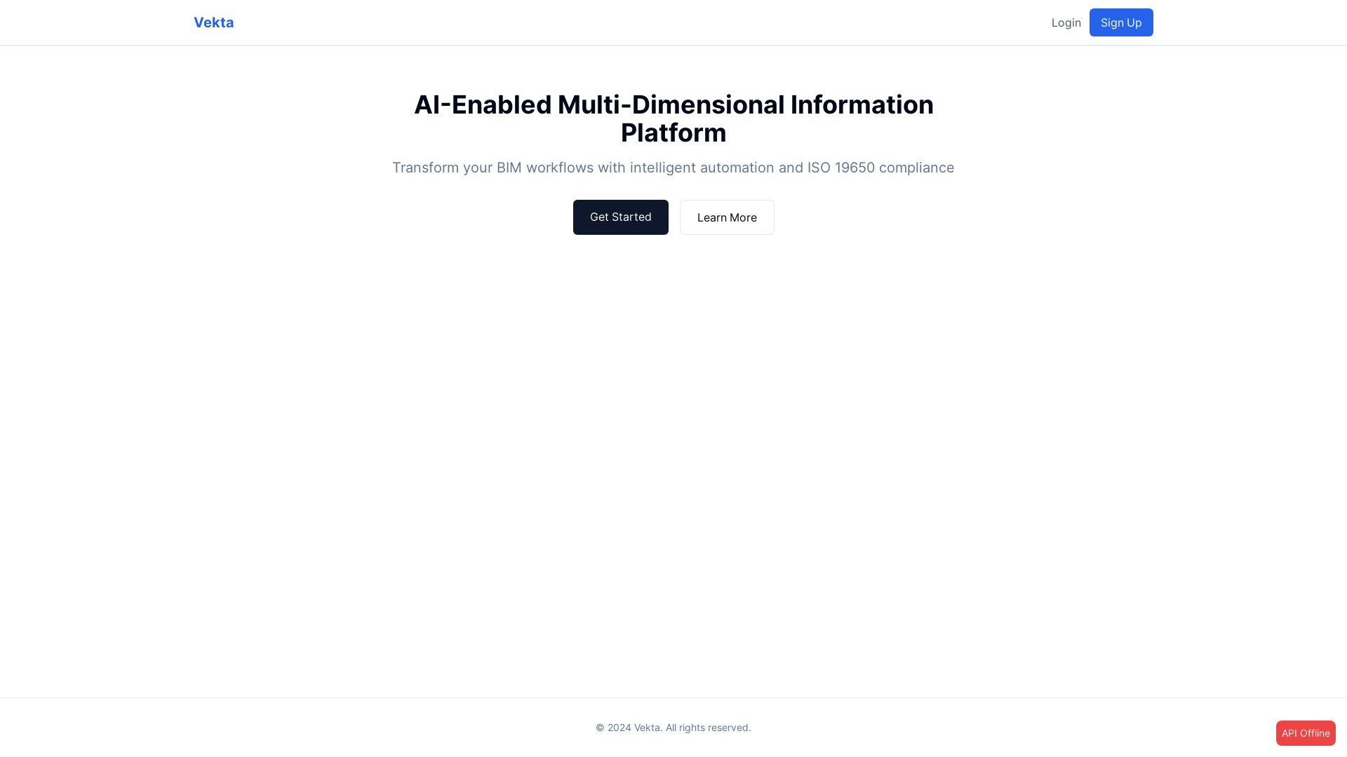 website screenshot of https://vekta-web-staging.pages.dev/