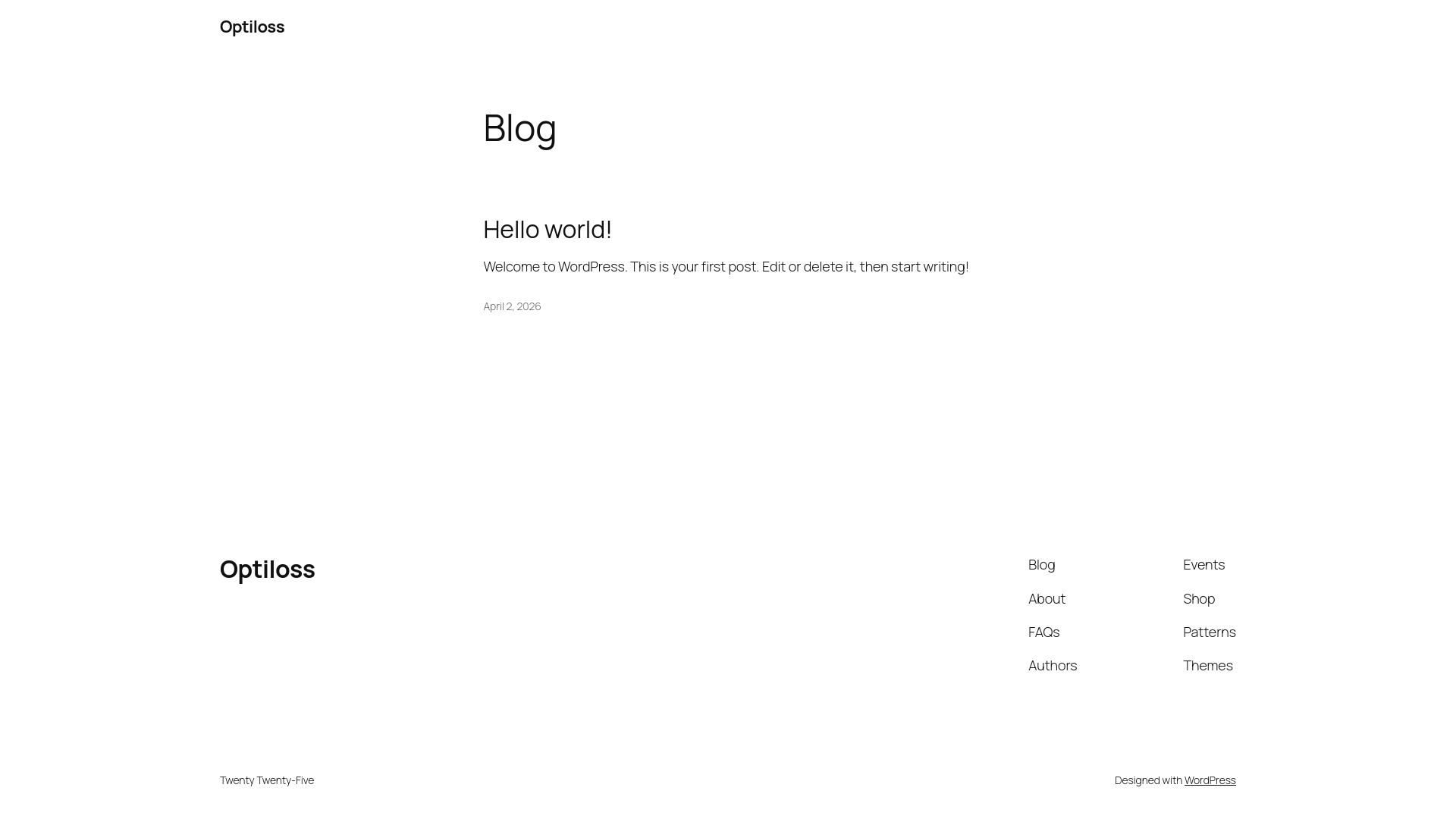 website screenshot of https://optilosscapsules.in
