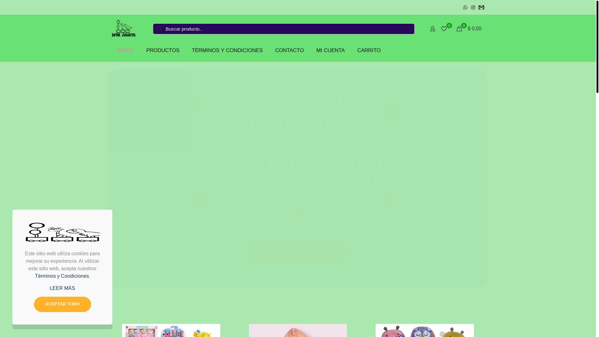 website screenshot of https://entrejuguetesuy.com/