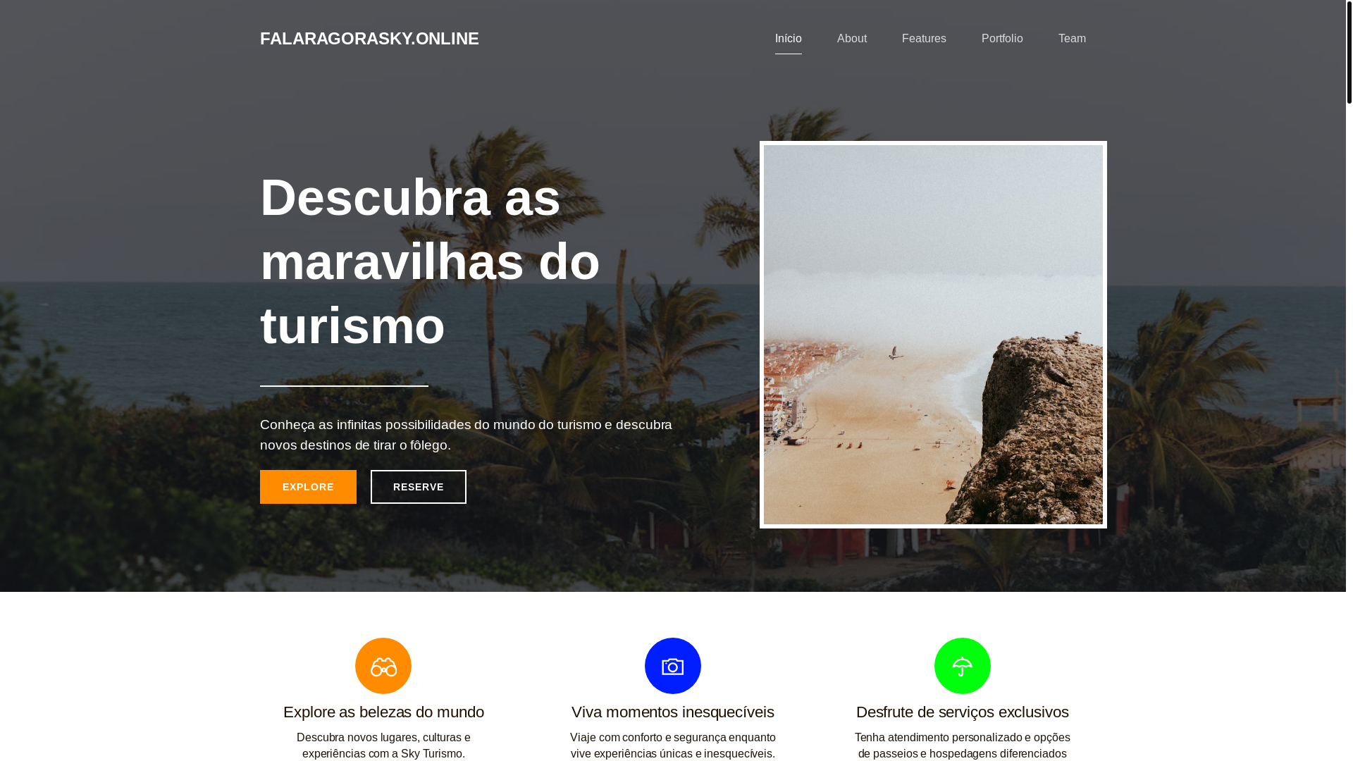 website screenshot of https://falaragorasky.online/