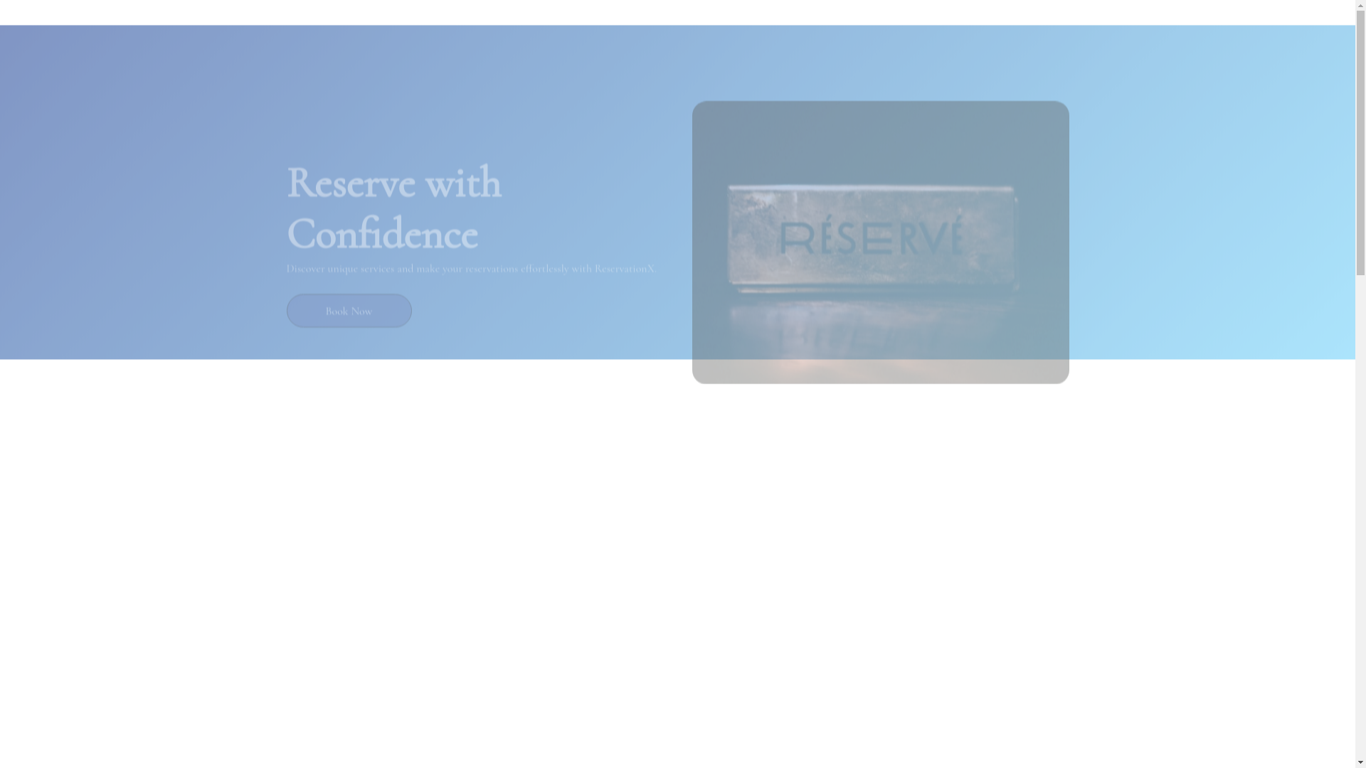 website screenshot of https://reservationx.online/