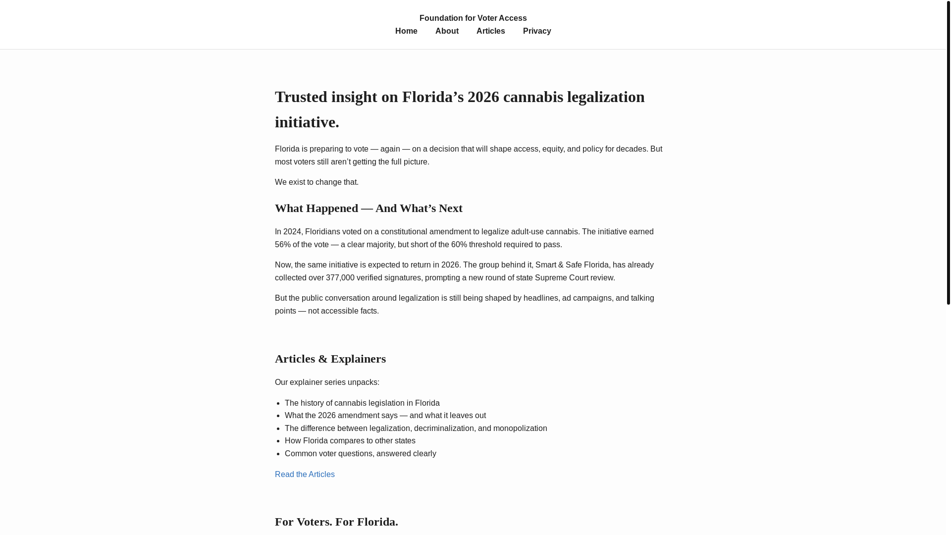 website screenshot of https://voteraccess111.pages.dev/