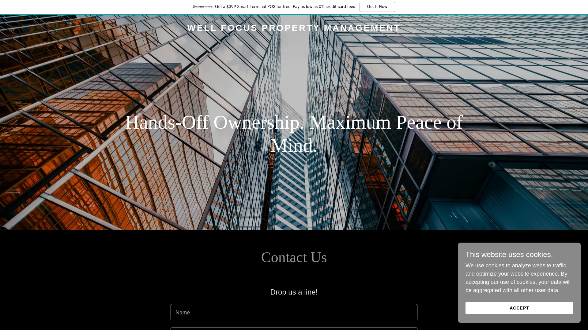 website screenshot of https://wellfocuspropertymanagement.com/