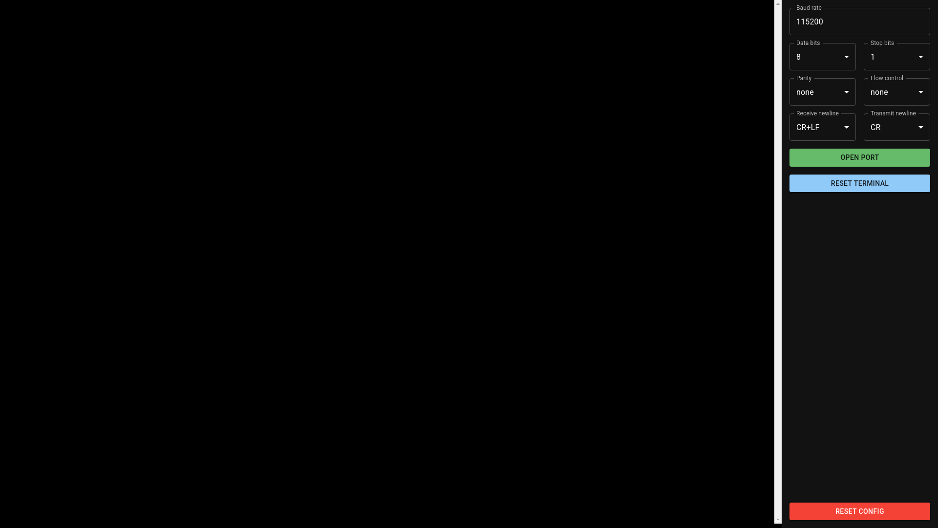 website screenshot of https://web-serial-term.pages.dev/