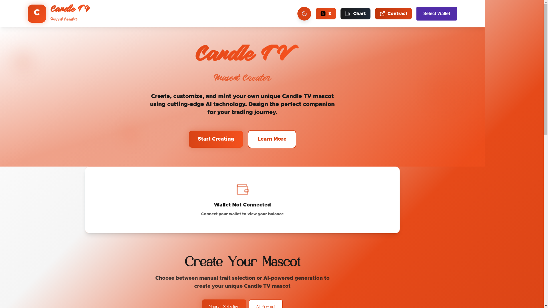 website screenshot of https://candlemascots.com/