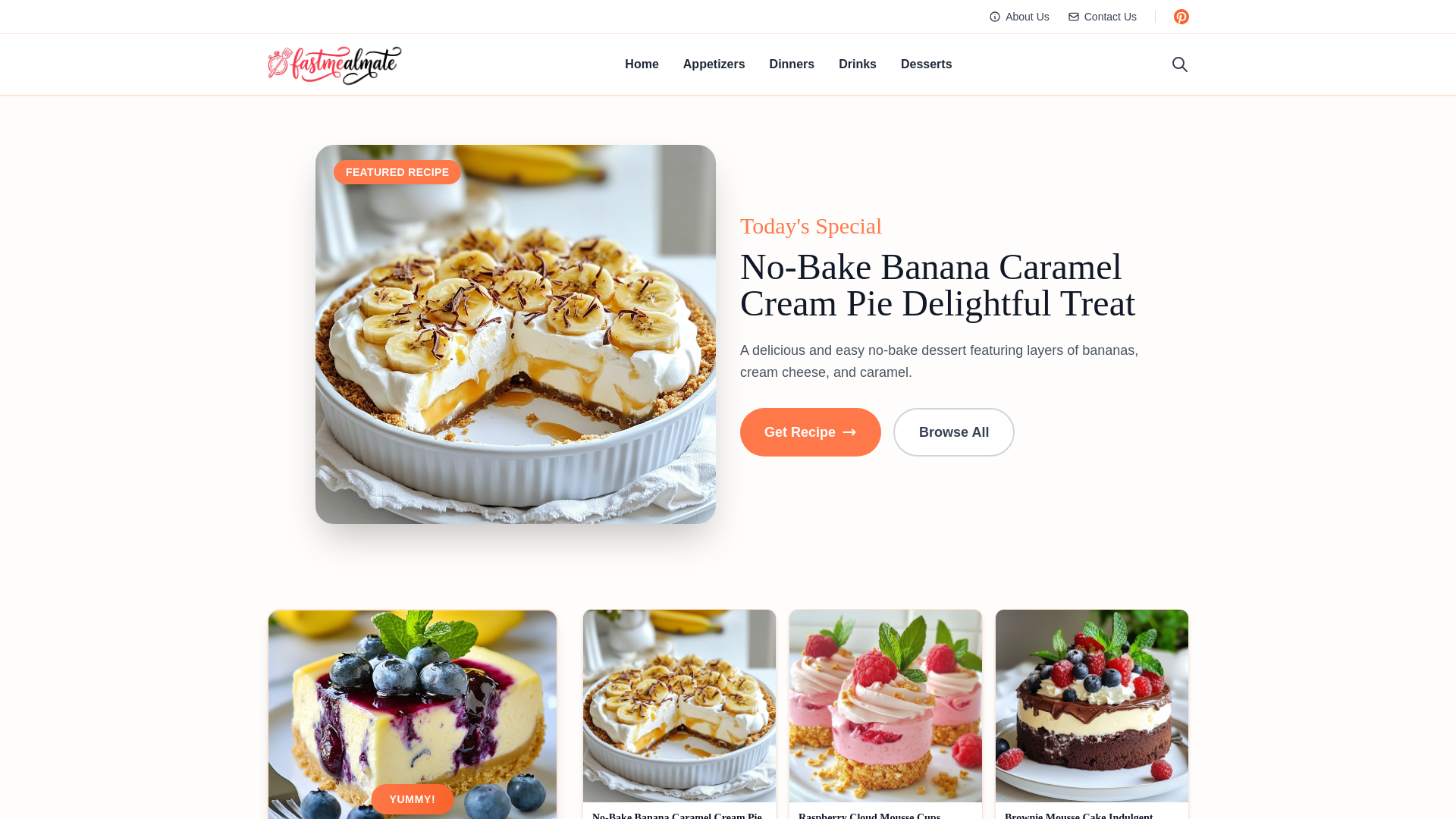 website screenshot of https://fastmealmate.pages.dev/