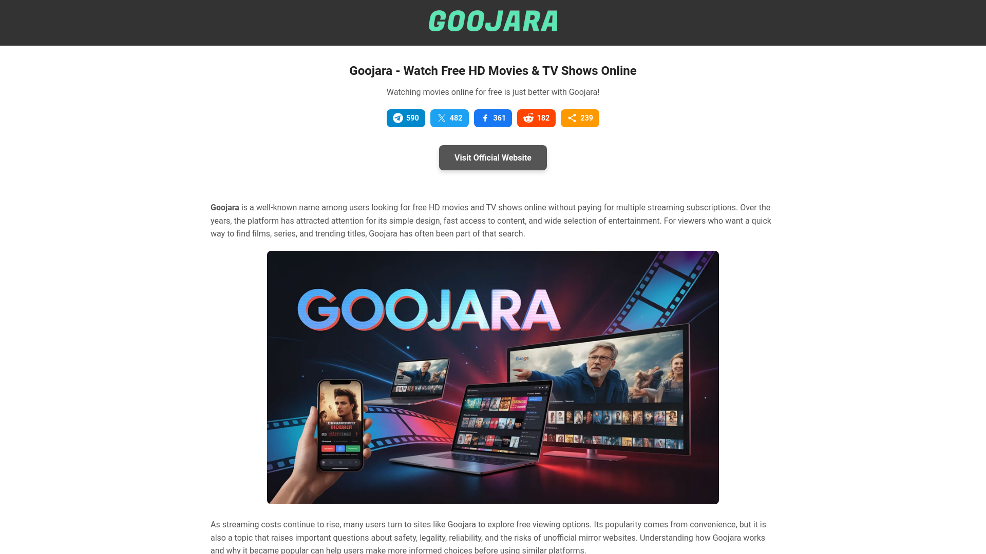 website screenshot of https://goojara-b51.pages.dev/