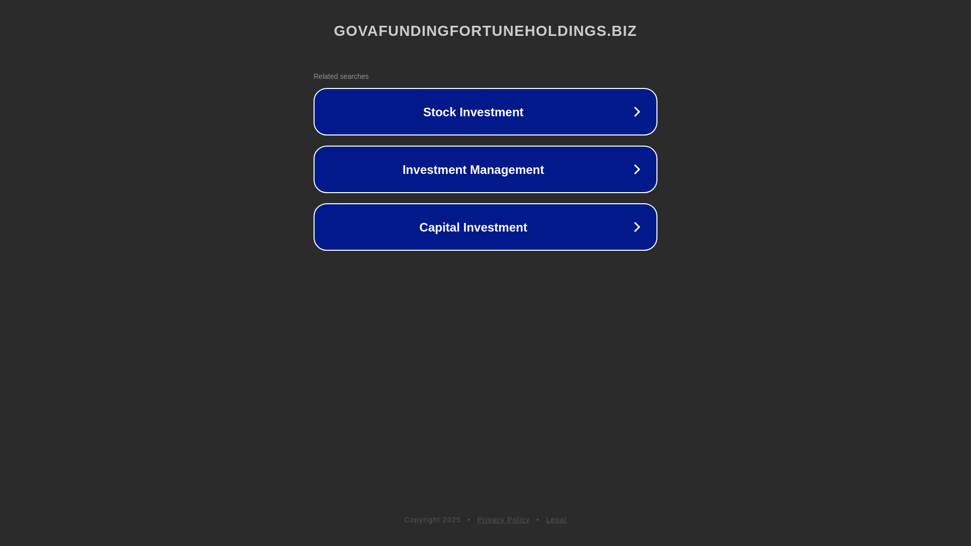 website screenshot of https://govafundingfortuneholdings.biz/
