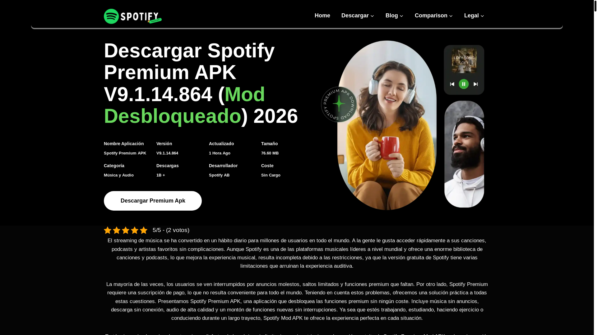 website screenshot of https://spotiprimium.com.mx/