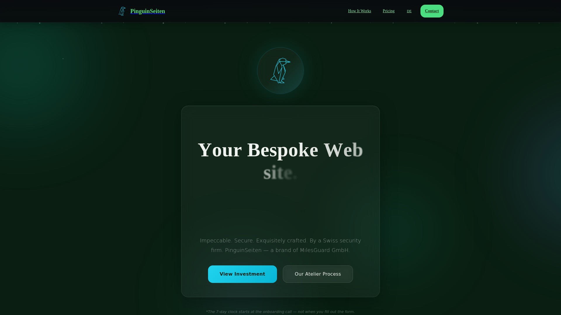 website screenshot of https://pinguinseiten.ch