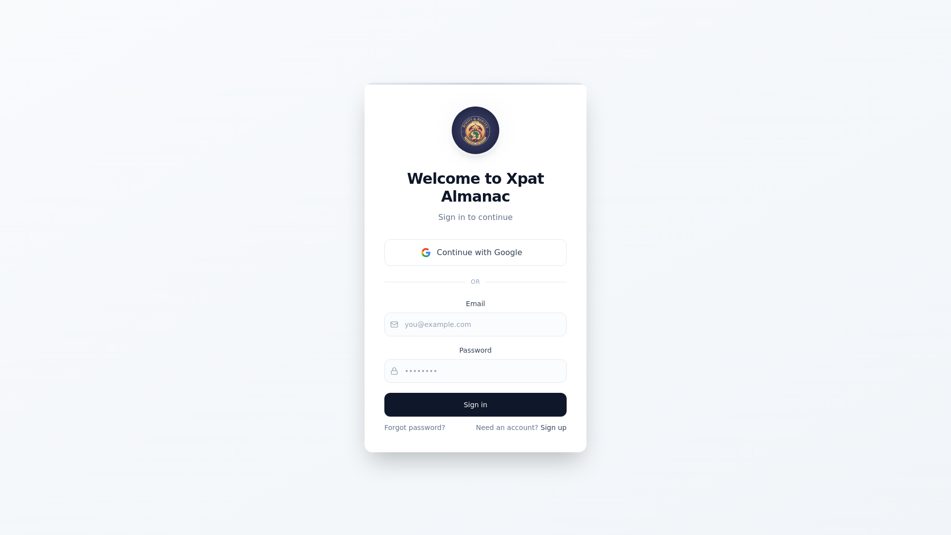 website screenshot of https://xpatalmanac.com/
