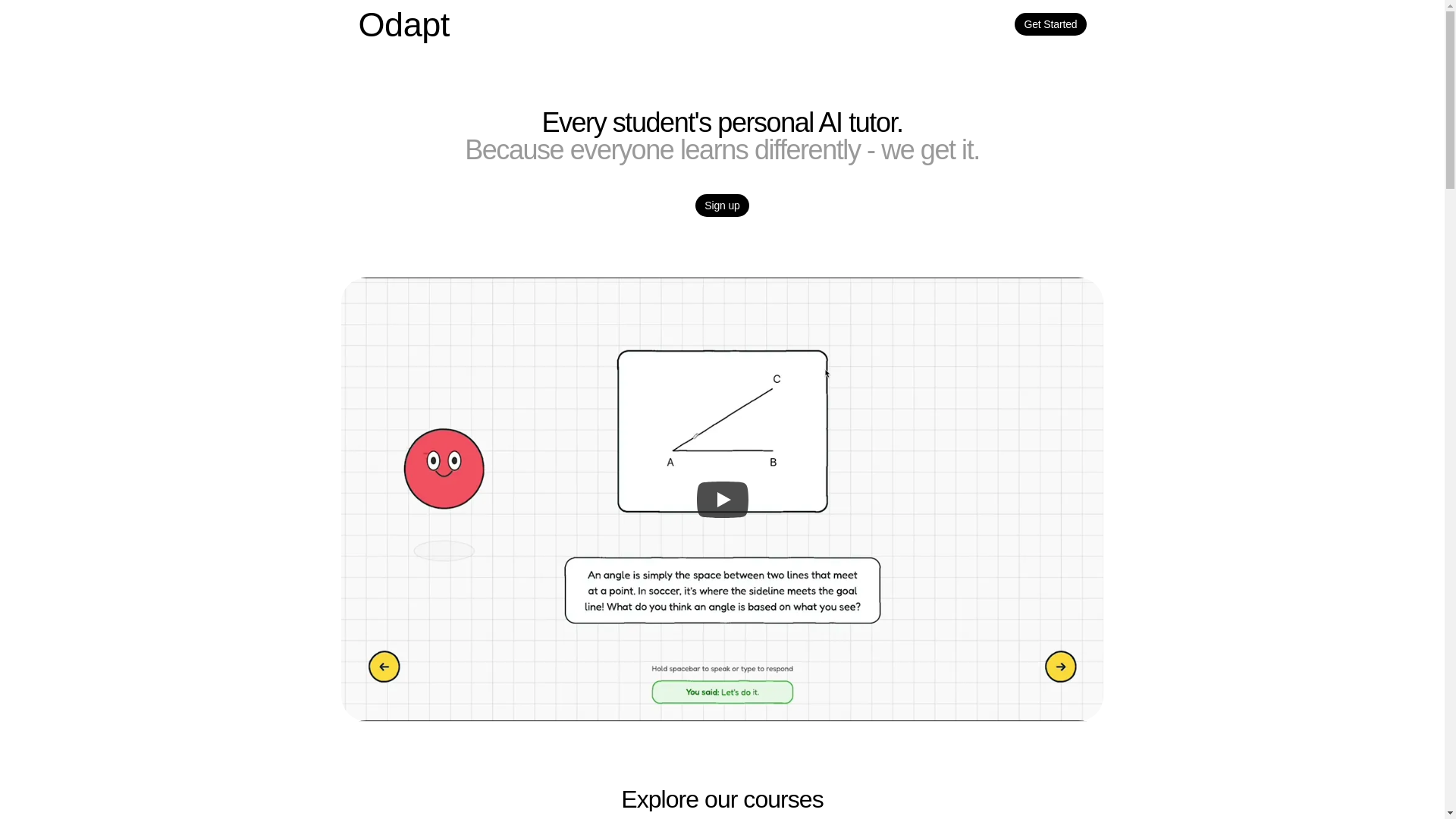 website screenshot of https://teachlabs.ai/
