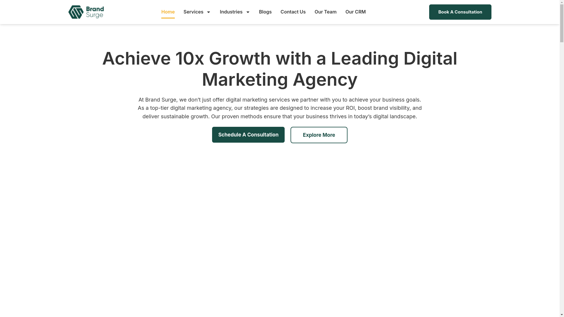 website screenshot of https://thebrandsurge.net/