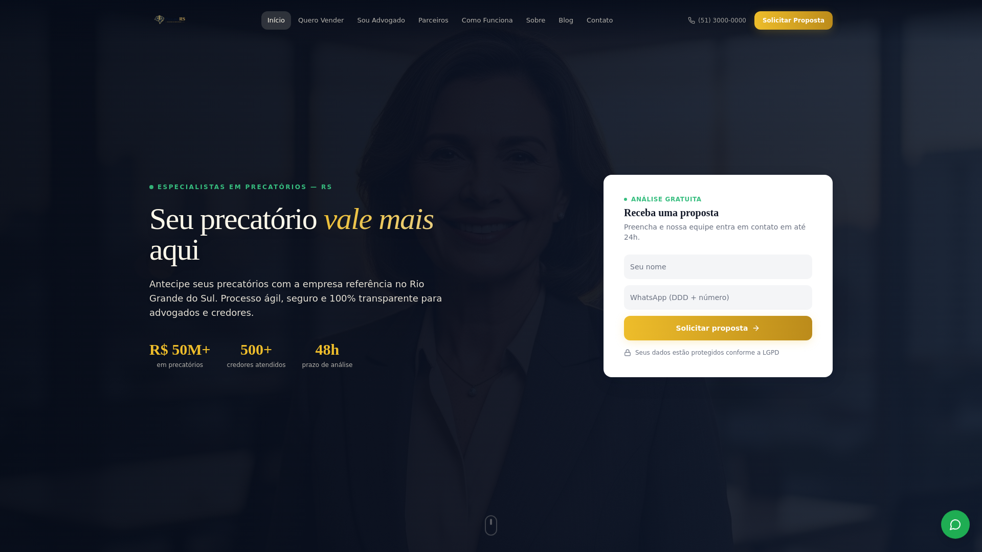 website screenshot of https://projetoemconstrucao.site