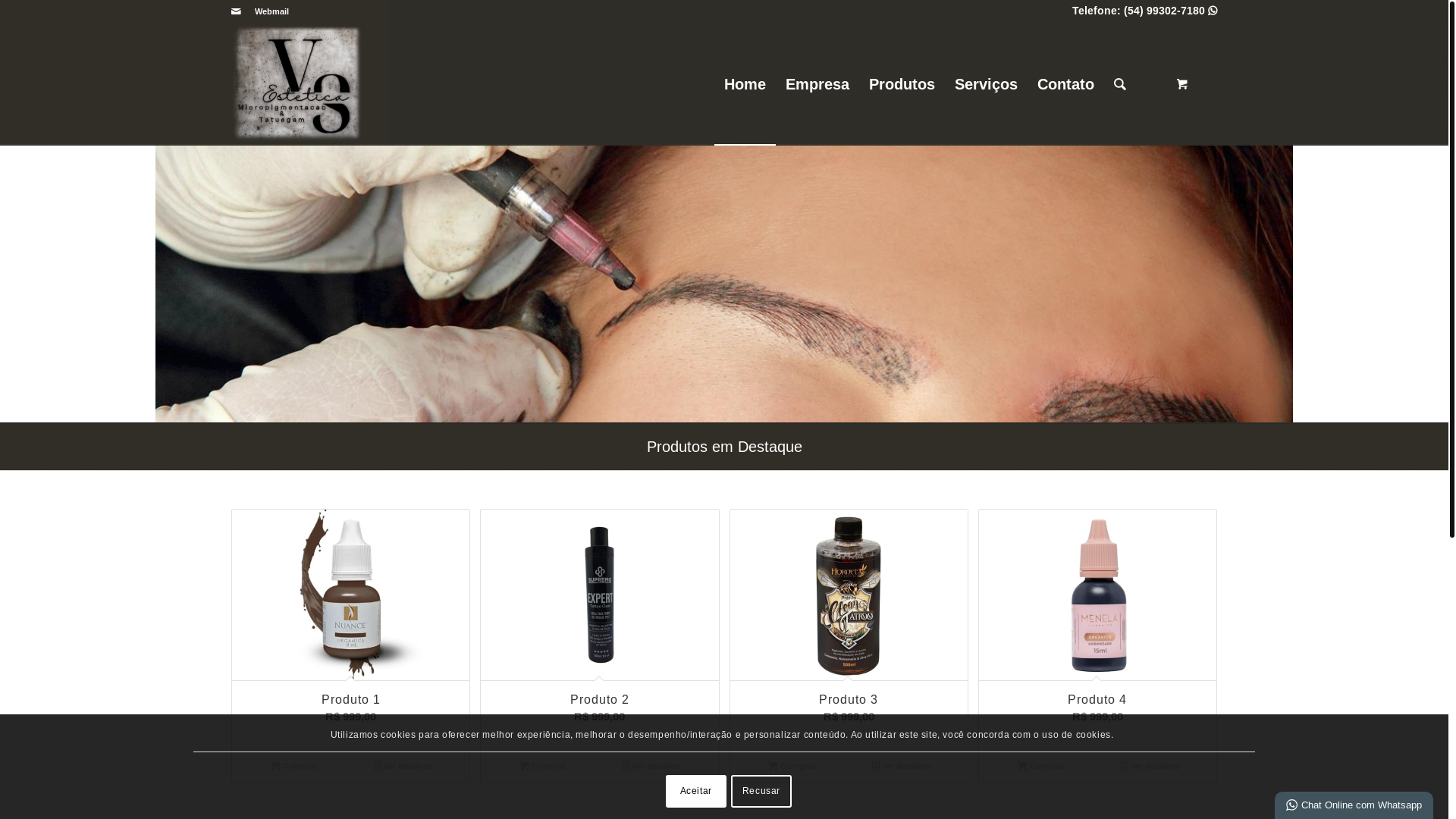 website screenshot of https://vsestetica.com.br/