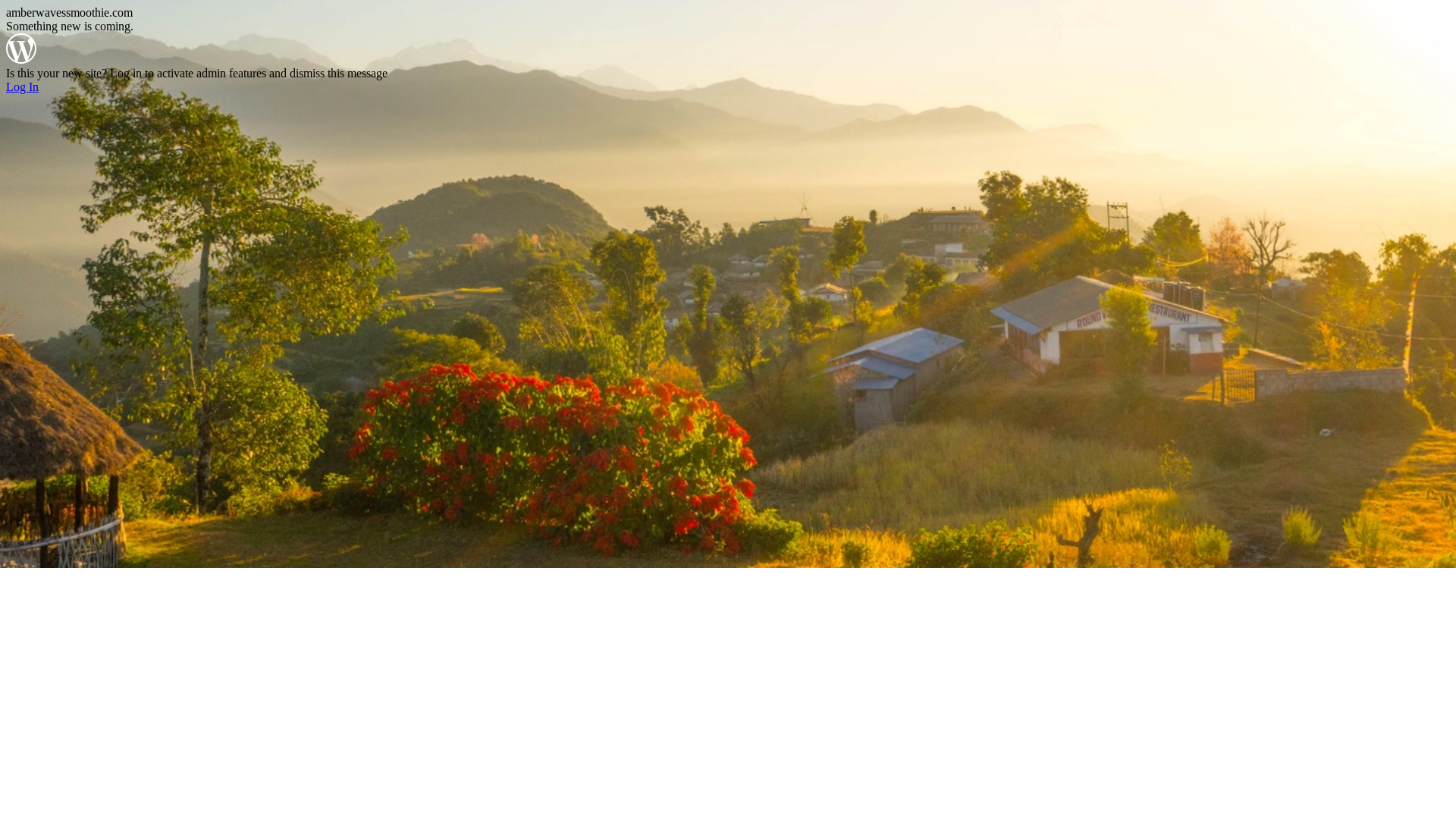 website screenshot of https://amberwavessmoothie.com/
