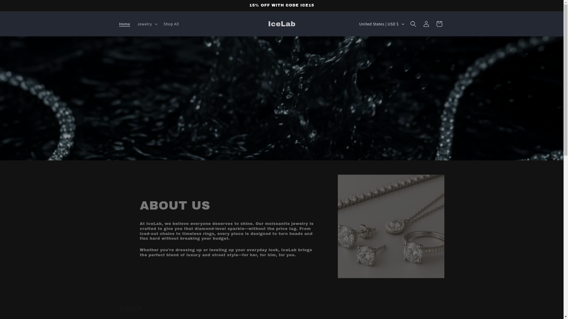 website screenshot of https://theicelab.shop/