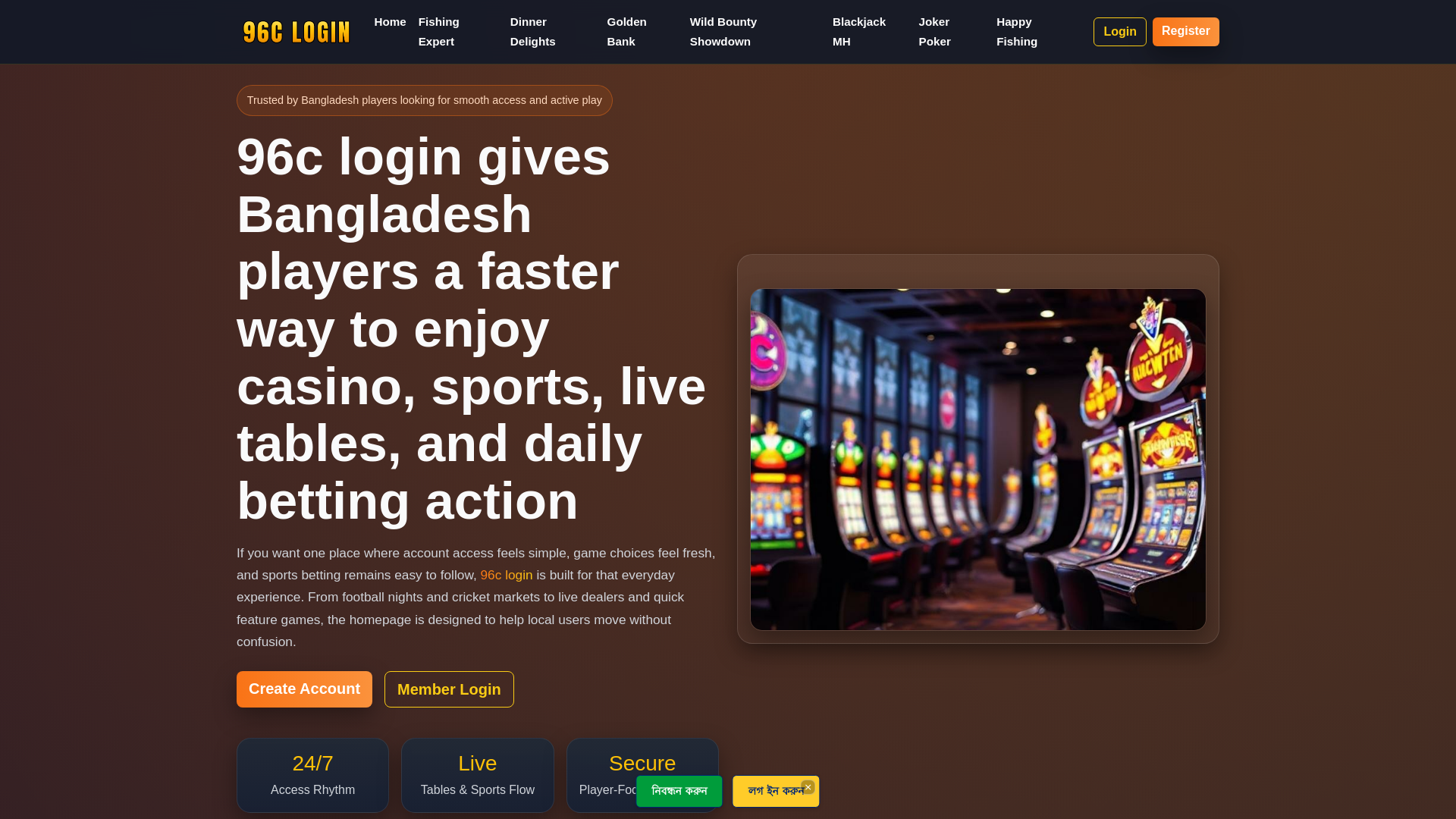 website screenshot of https://96c-login.net/
