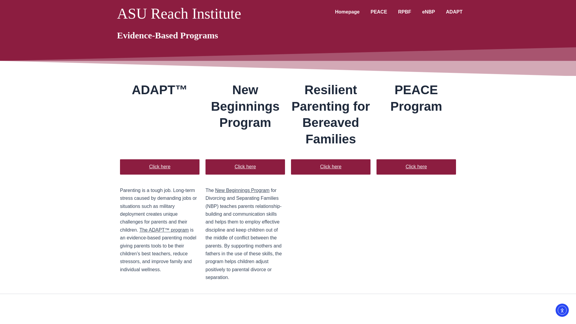 website screenshot of https://asureachinstitute.org