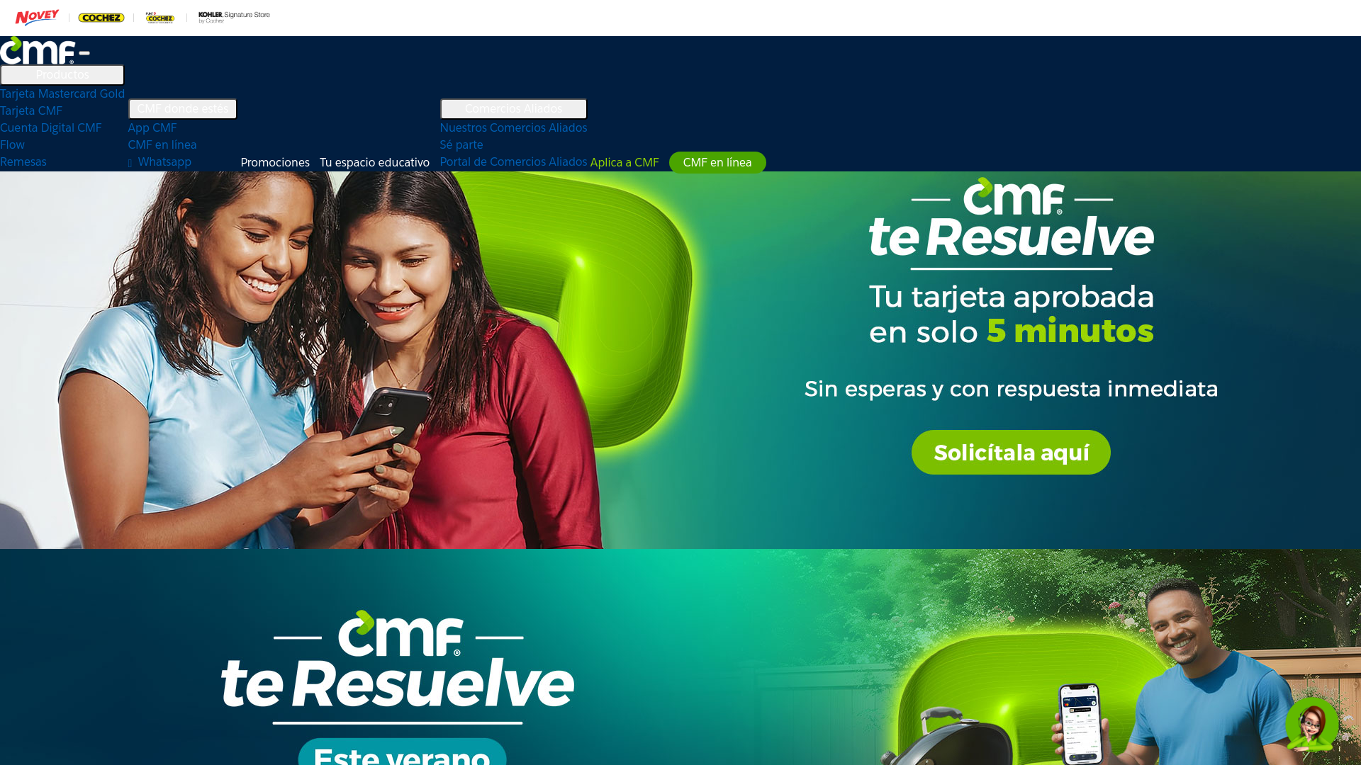 website screenshot of https://www.cmf.com.pa/