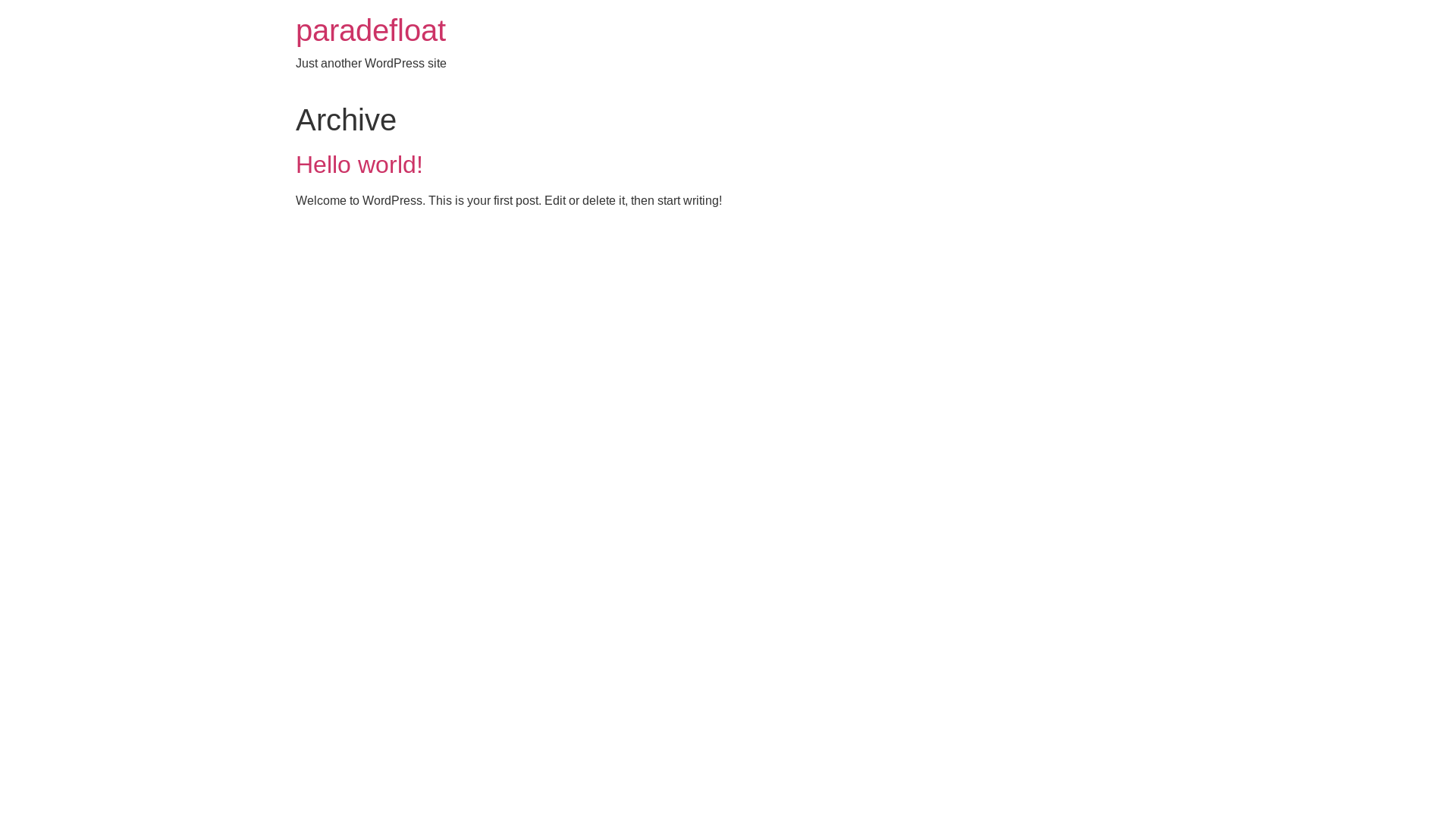website screenshot of https://paradefloat.de/