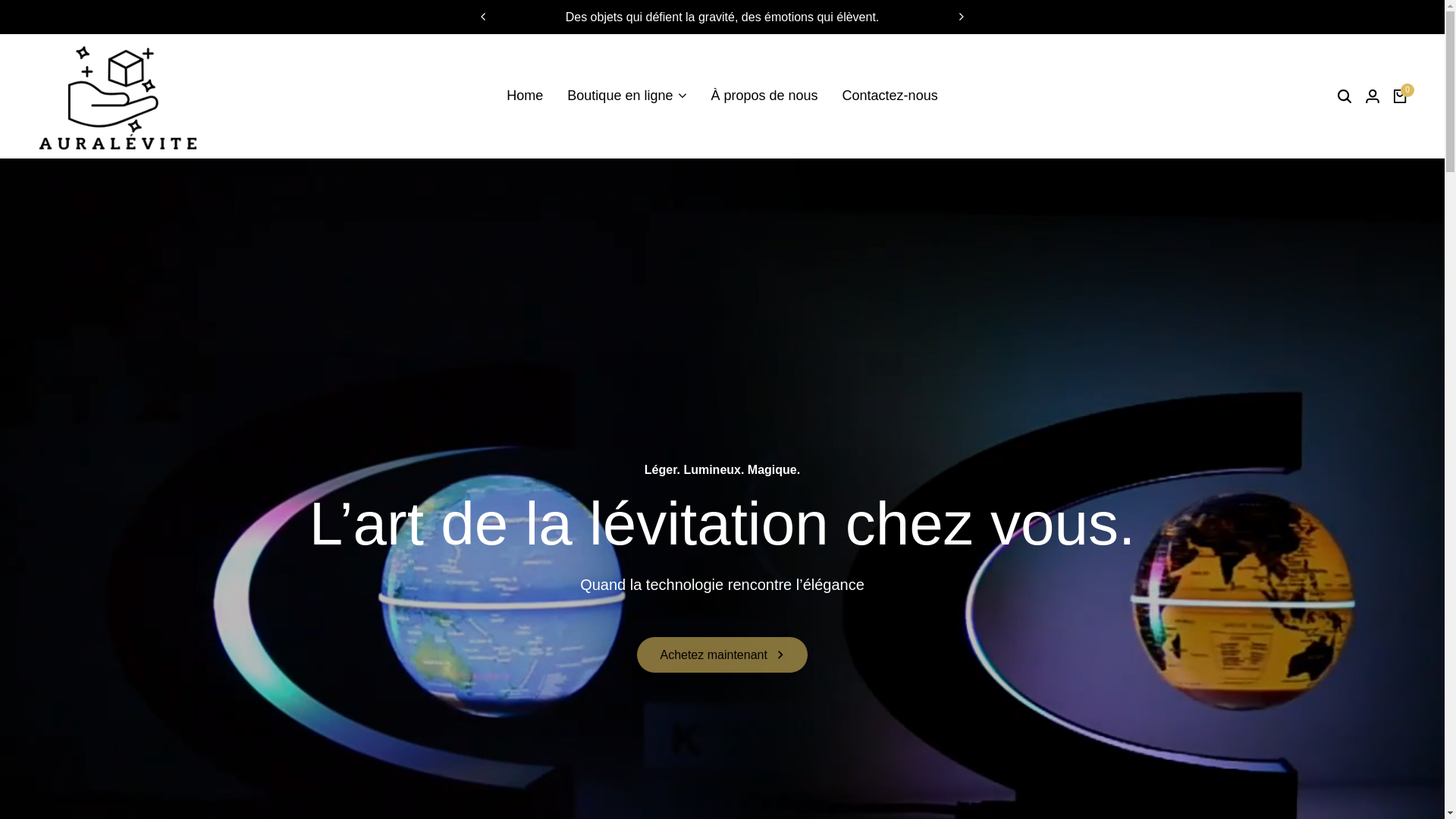 website screenshot of https://auralevite.store/