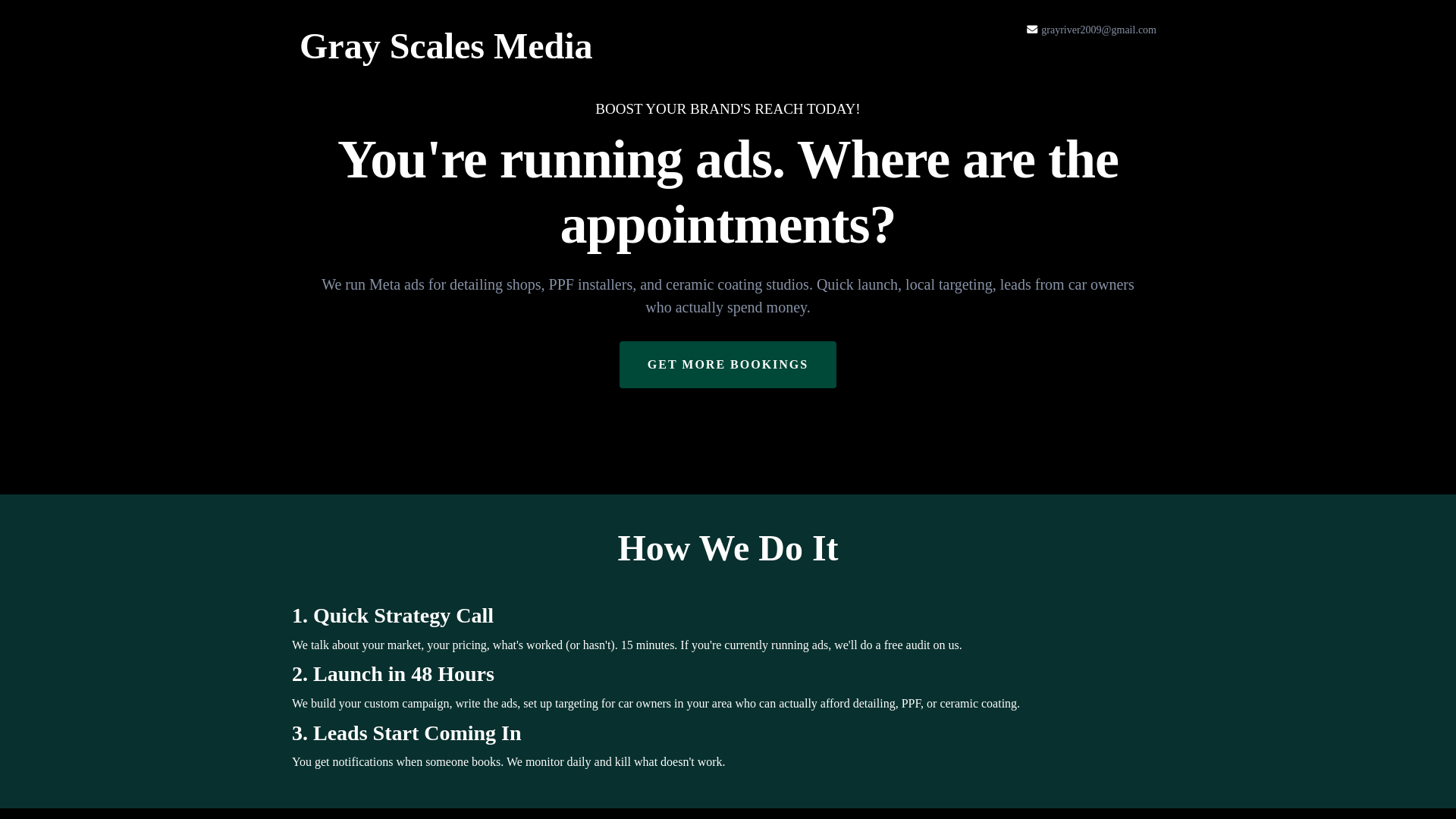 website screenshot of https://grayscalesmedia.com/