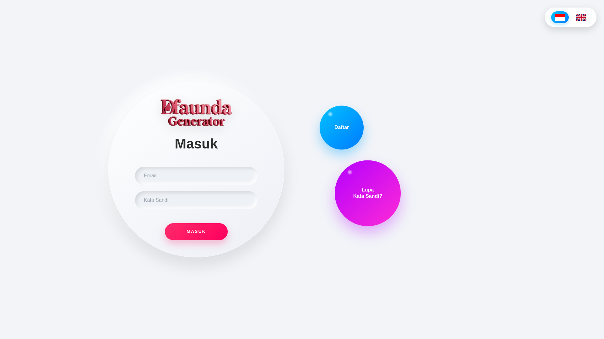 website screenshot of https://dfaunda-generator.pages.dev/