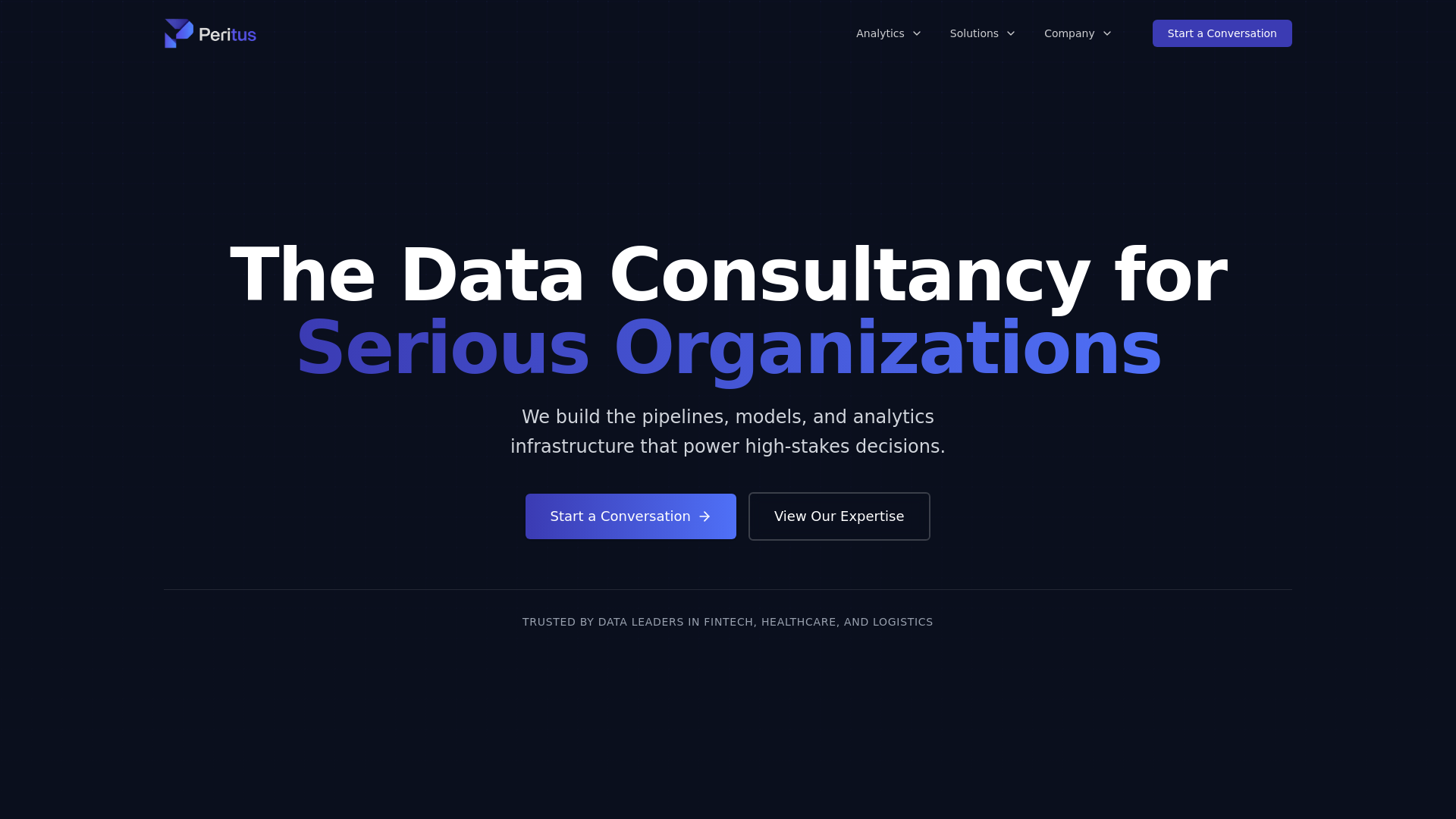 website screenshot of https://perituslabs-com.pages.dev/