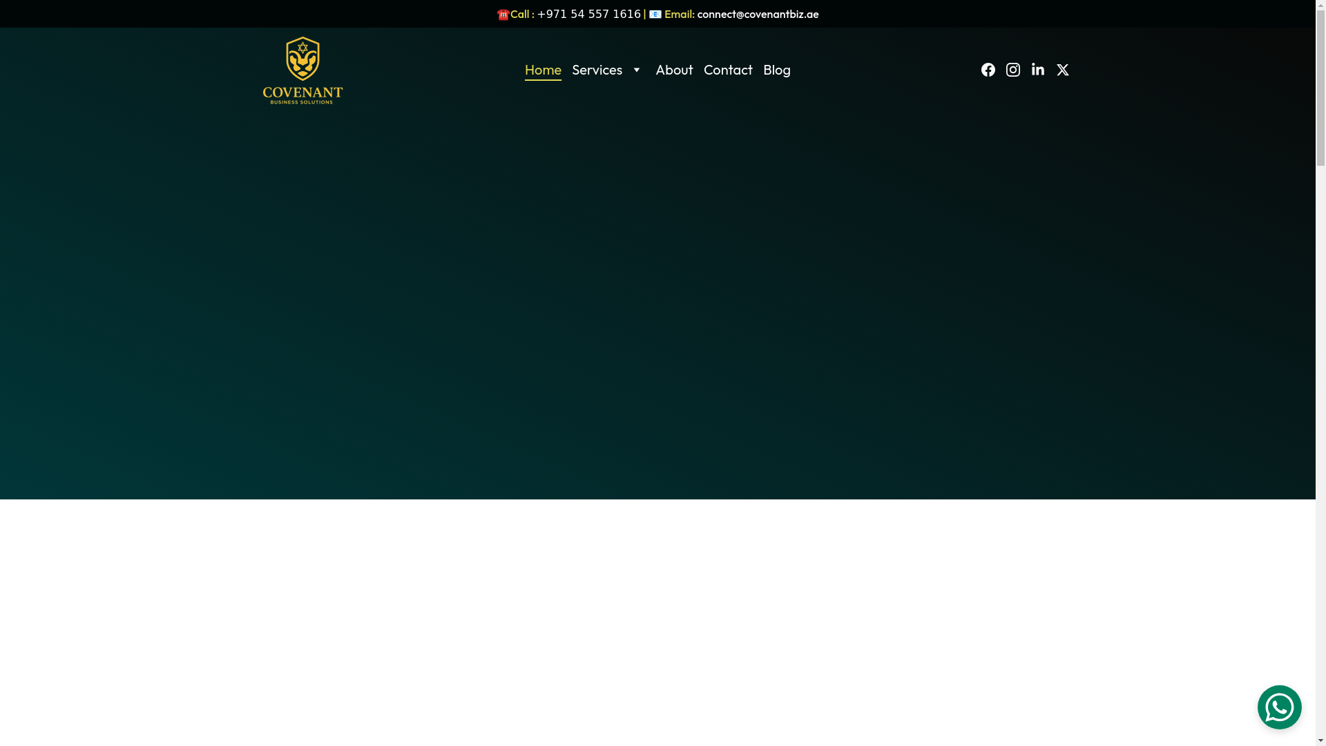 website screenshot of https://covenantbiz.ae/