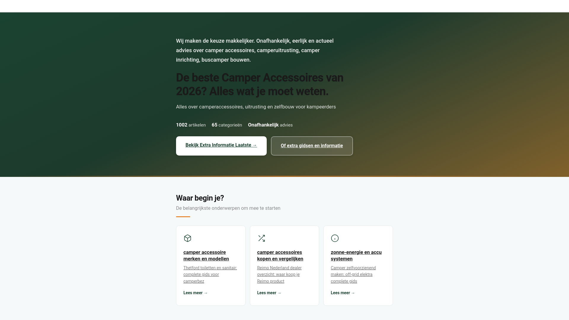 website screenshot of https://sprintercampers-nl-mg.pages.dev/