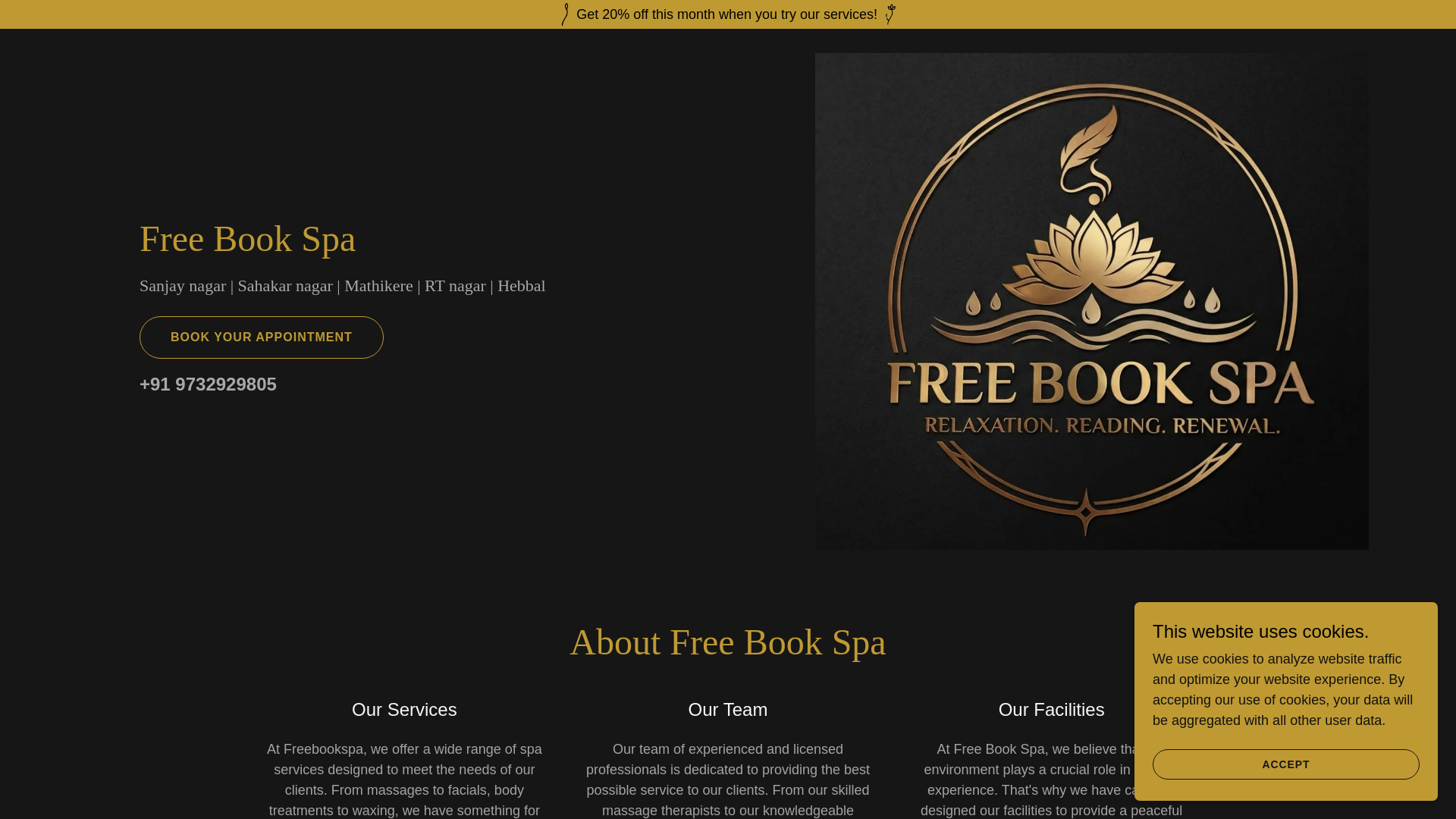 website screenshot of https://freebookspa.com/