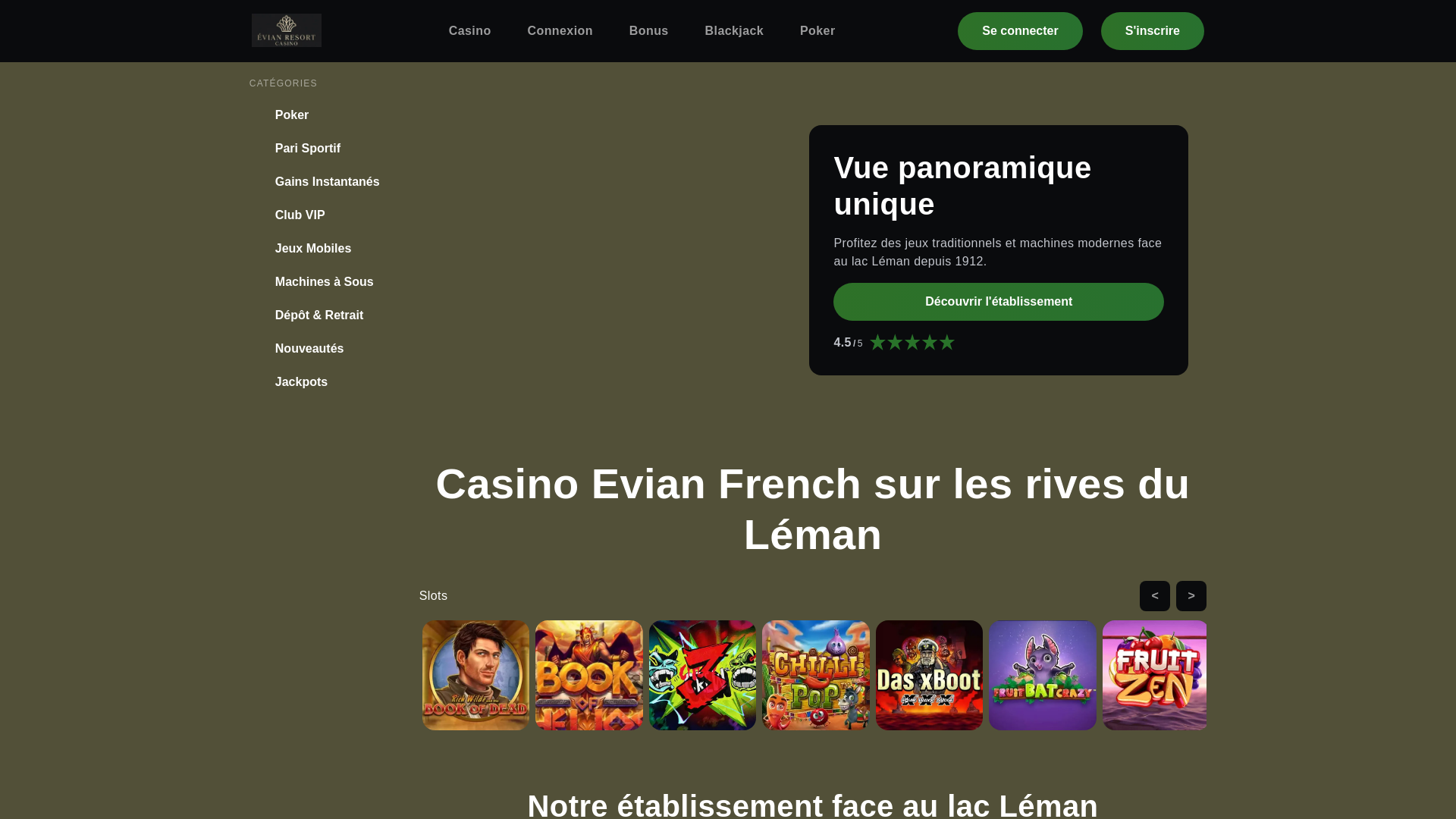 website screenshot of https://casinoevianfr.com/