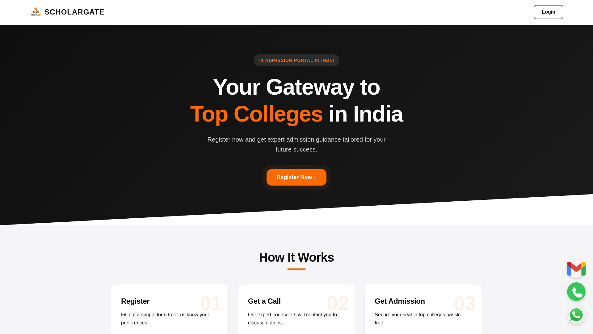 website screenshot of https://scholargate.site