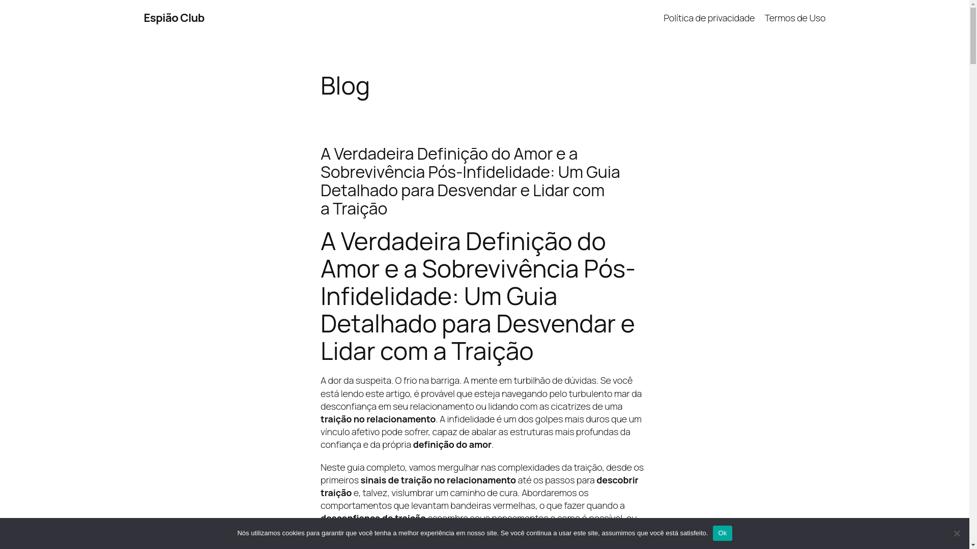 website screenshot of https://espiao.club/