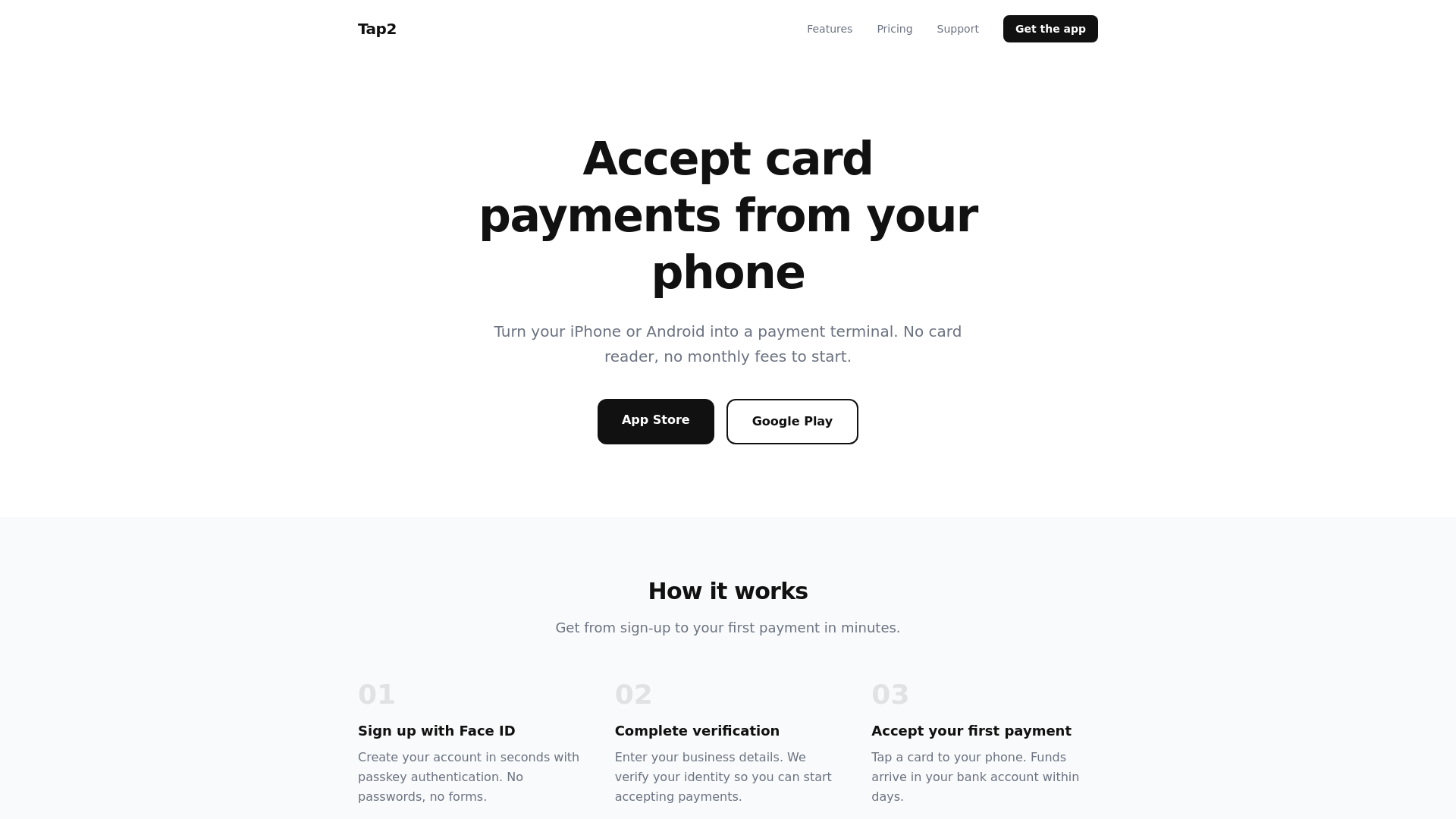website screenshot of https://tap2-website.pages.dev/