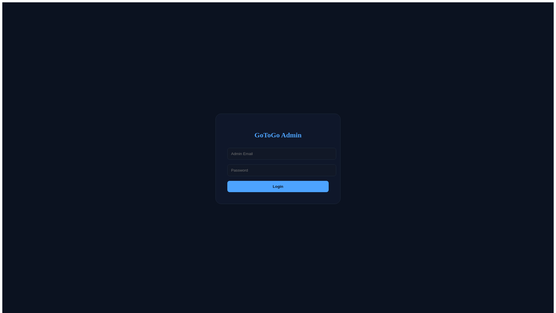 website screenshot of https://admin-gotogocar.pages.dev/