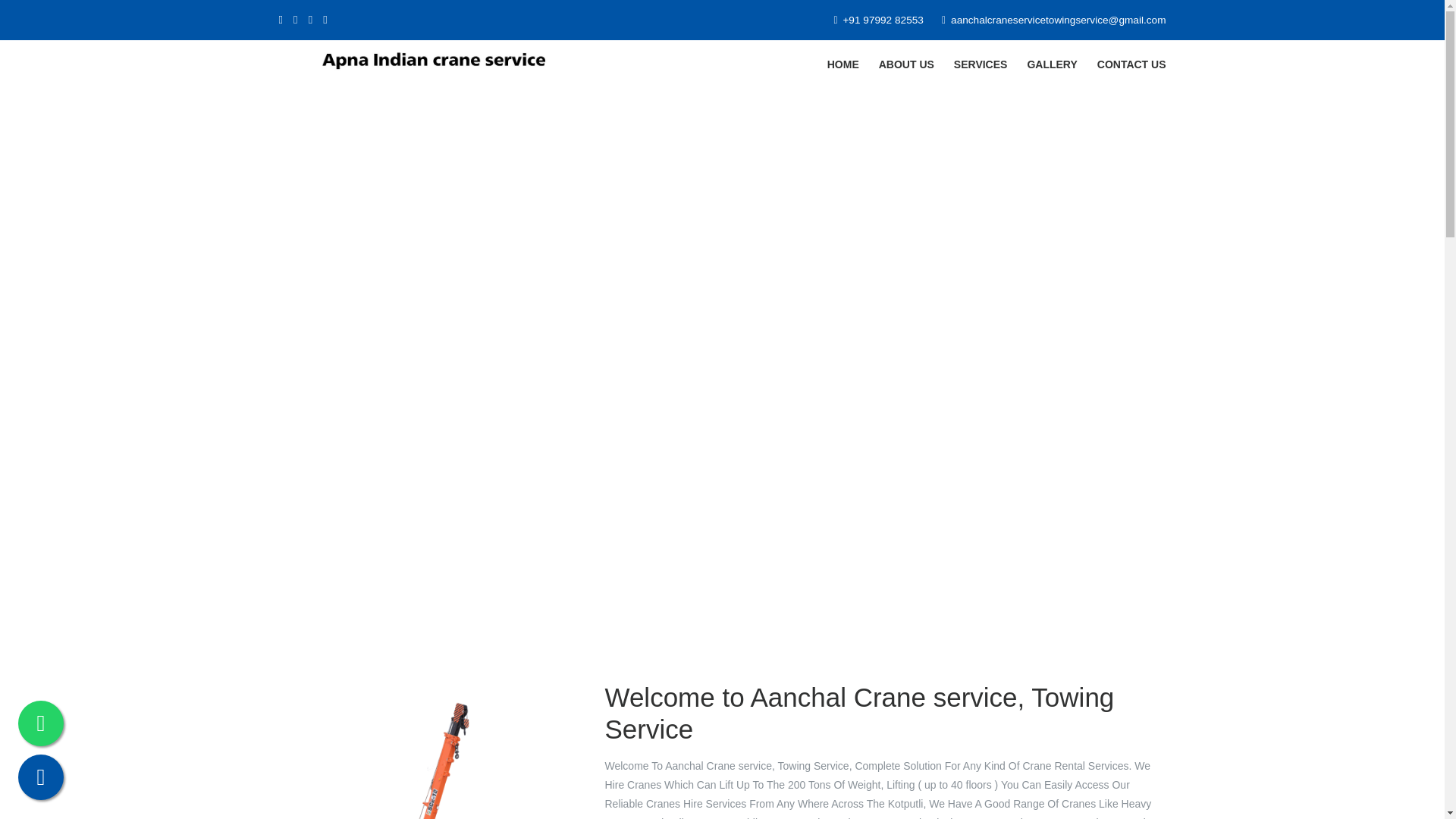 website screenshot of https://aanchalcraneservicetowingservice.online/